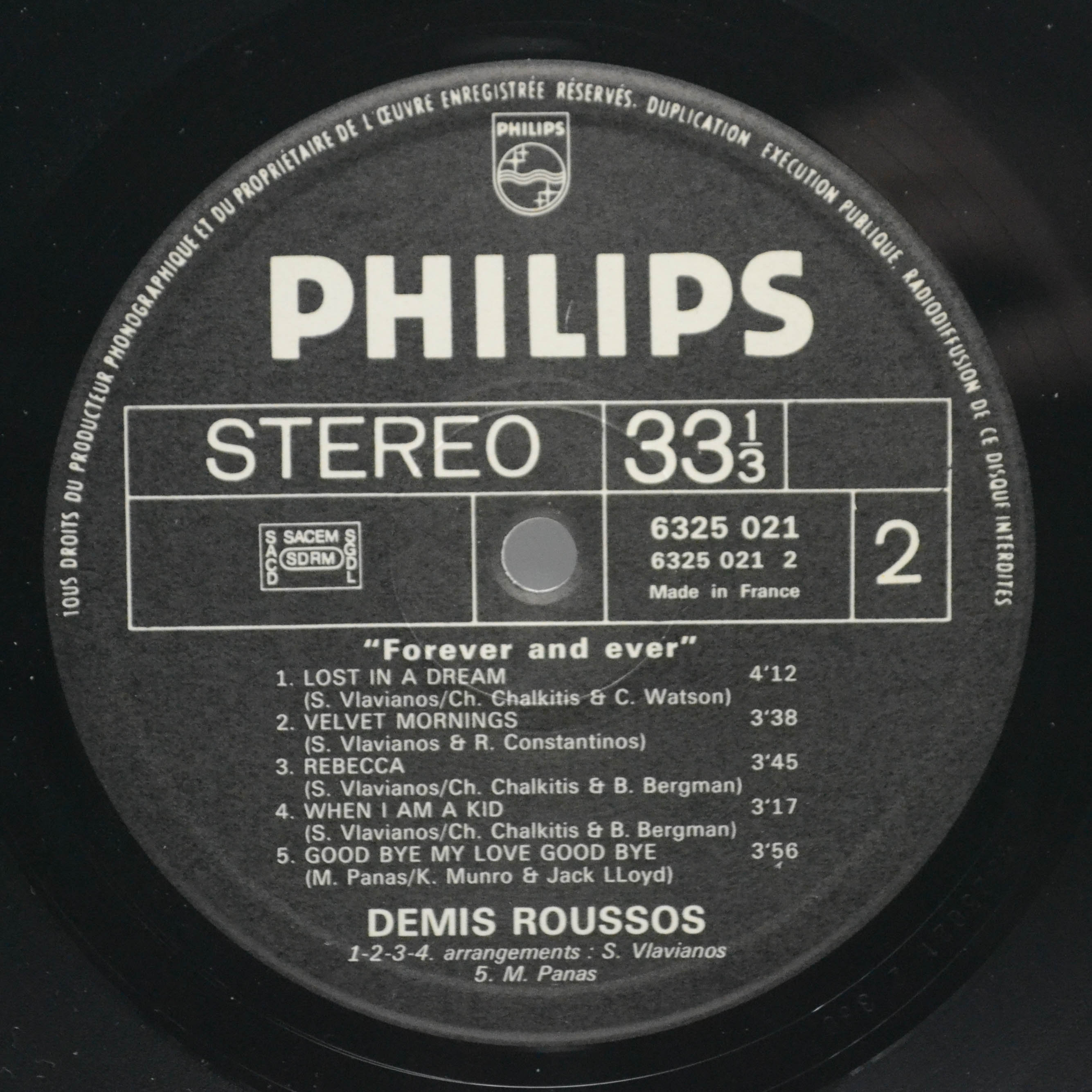 Démis Roussos — Forever And Ever (France), 1973