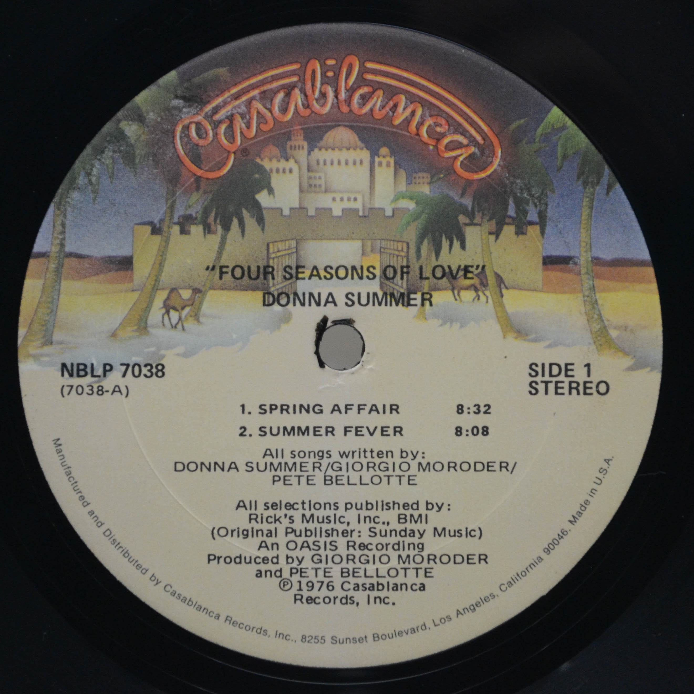 Donna Summer — Four Seasons Of Love (1-st, USA, poster), 1976
