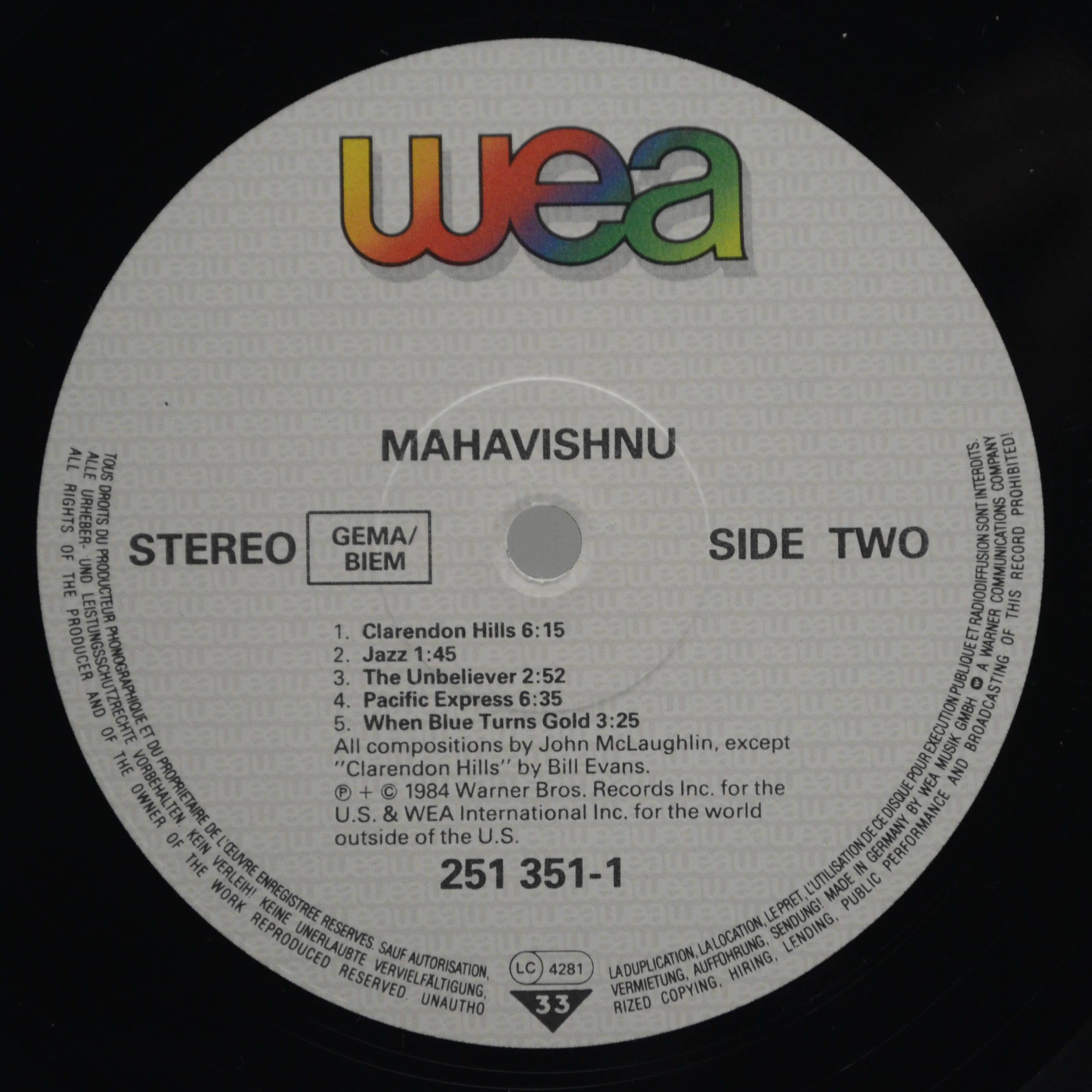 Mahavishnu — Mahavishnu, 1984