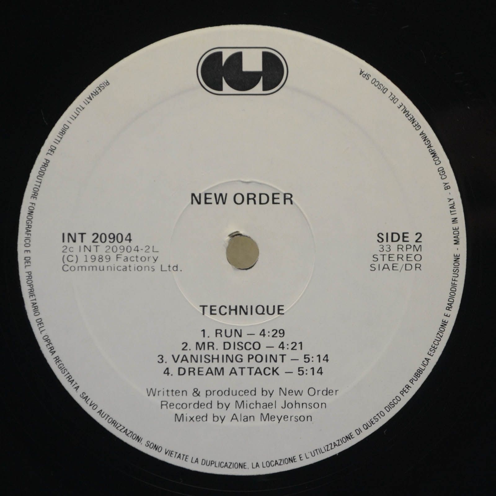 Neworder — Technique, 1989