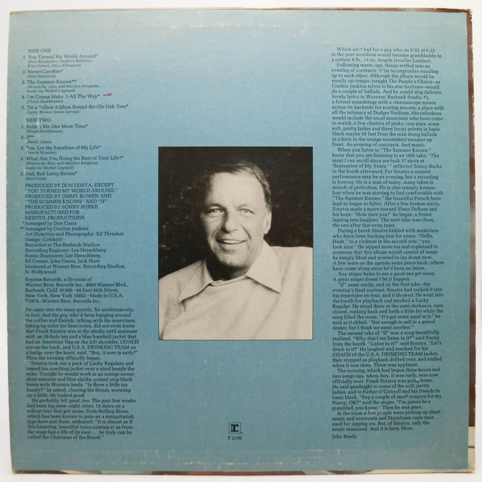 Frank Sinatra — Some Nice Things I've Missed (USA), 1974