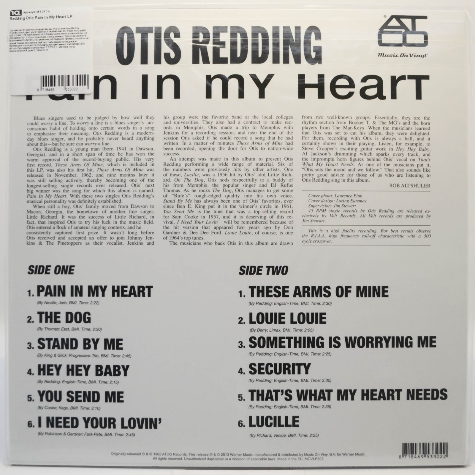 Otis Redding — Pain In My Heart, 1964