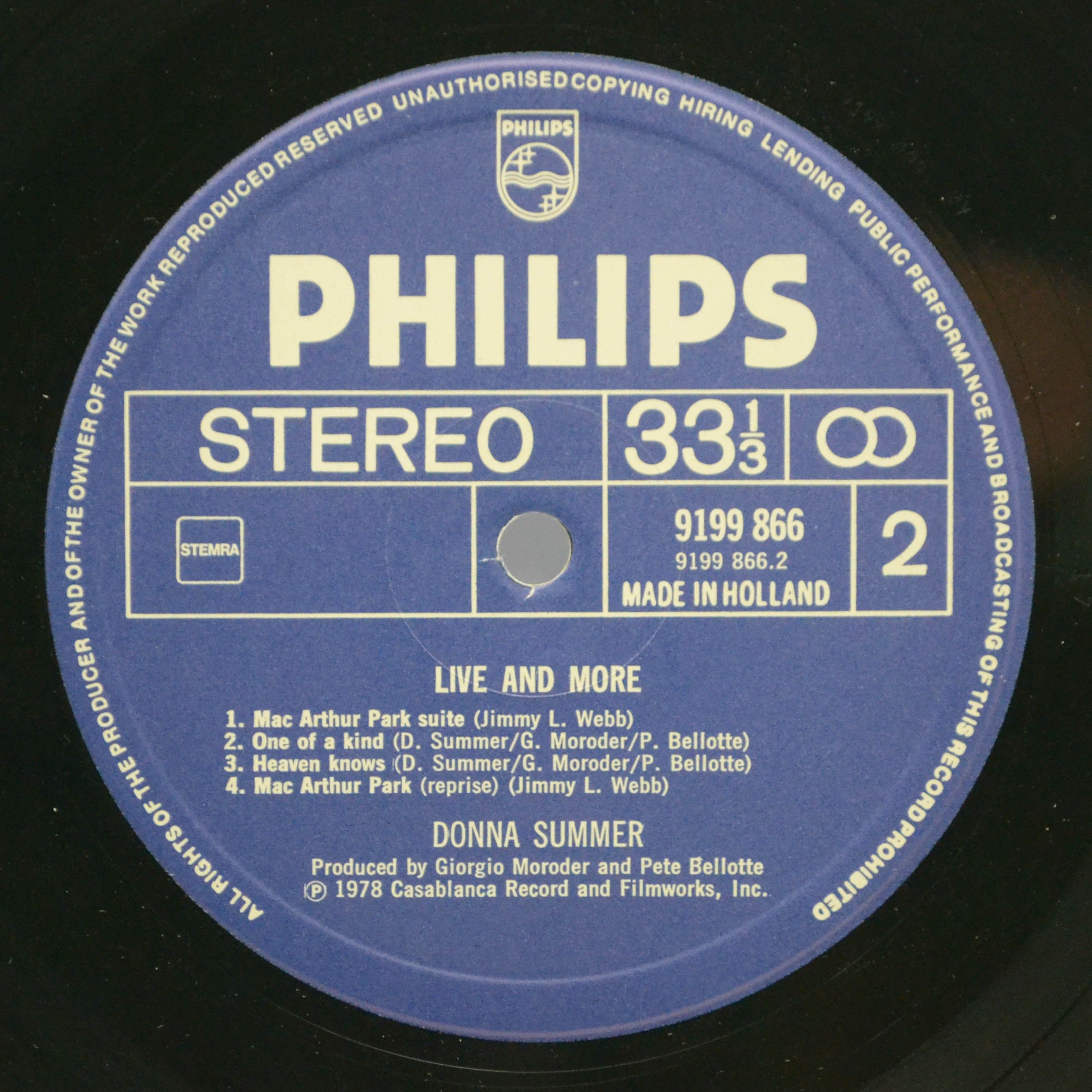 Donna Summer — Live And More (2LP), 1978