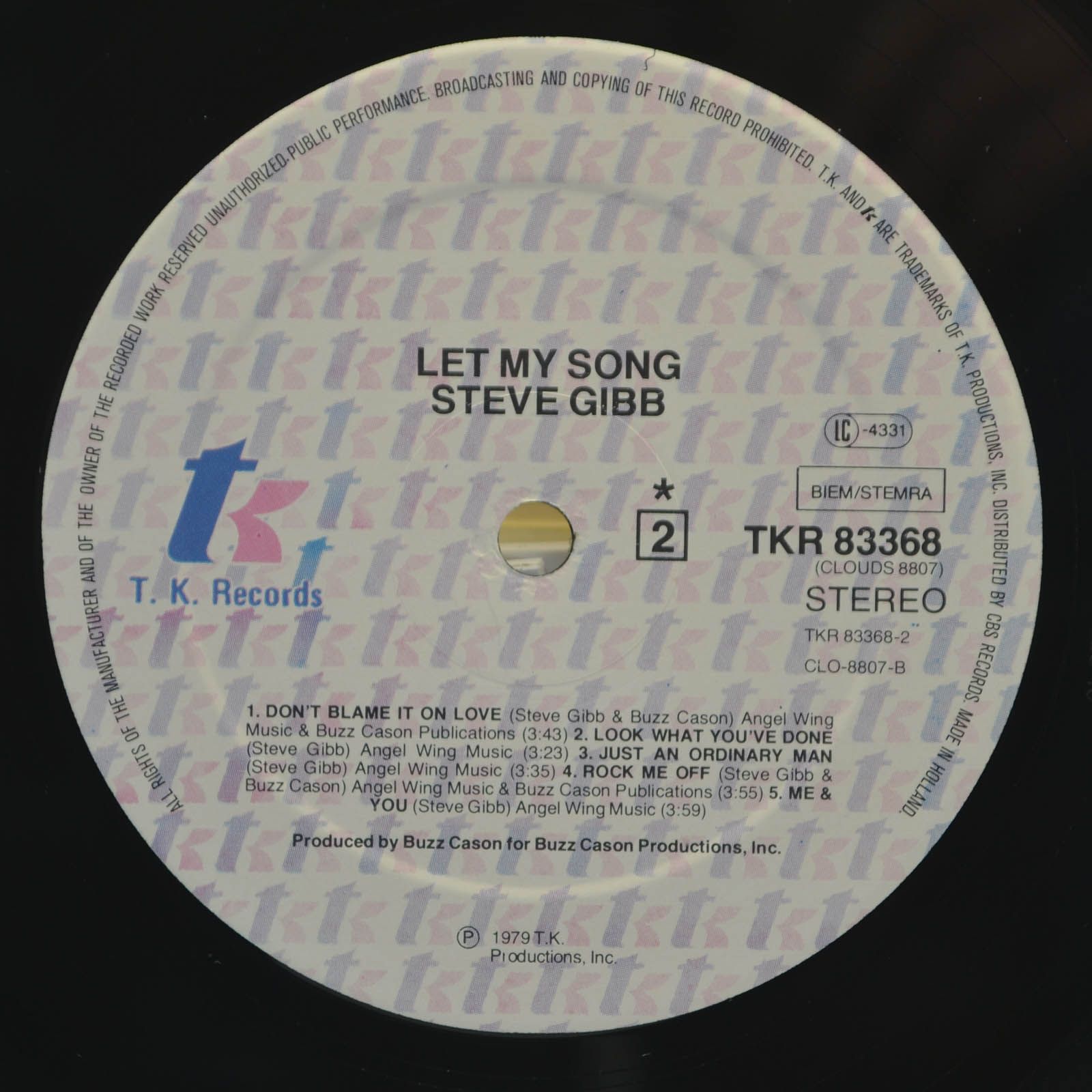 Steve Gibb — Let My Song, 1979
