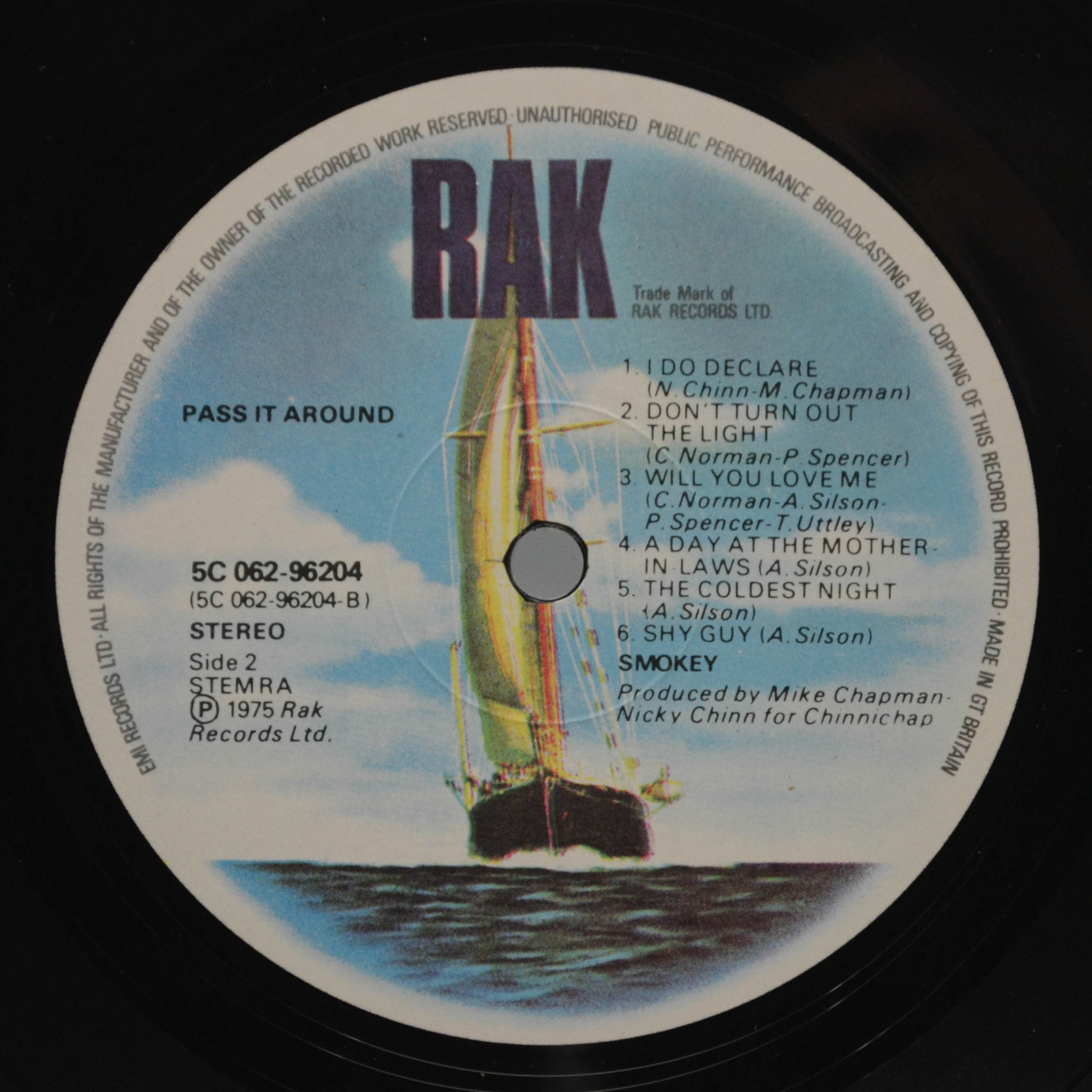 Виниловая пластинка Smokey — Pass It Around, 1975