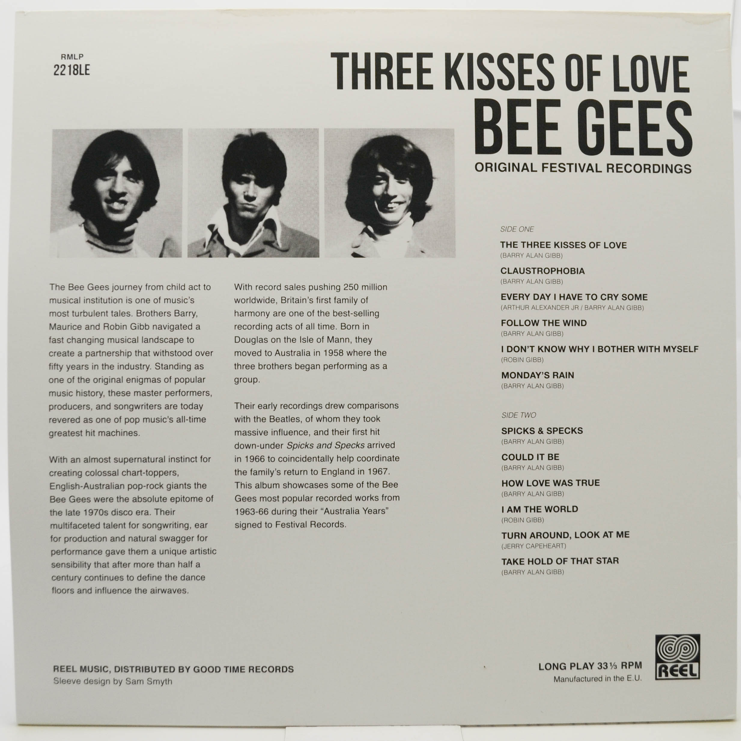 Виниловая пластинка Bee Gees — Three Kisses Of Love, 2021