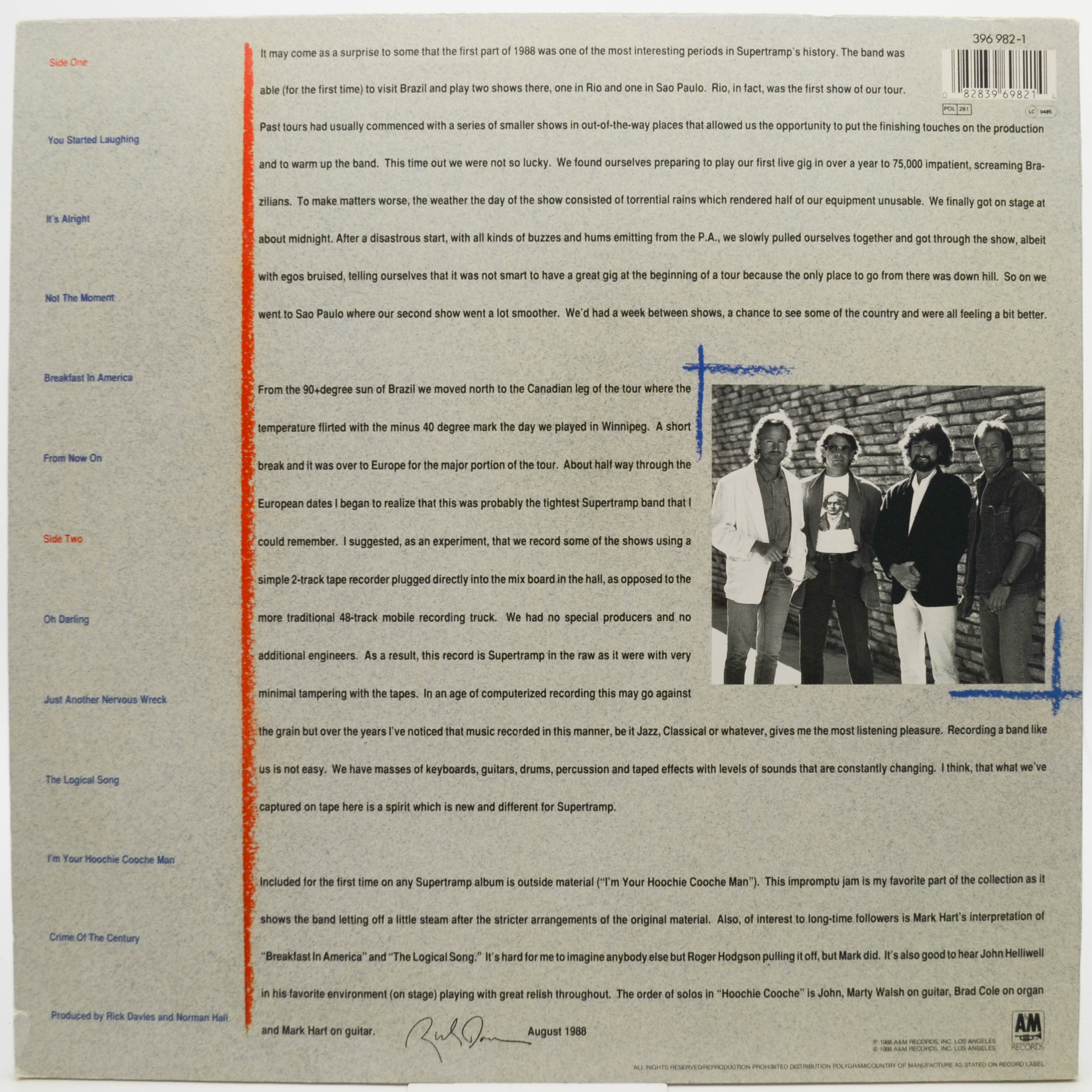 Supertramp — Live '88, 1988