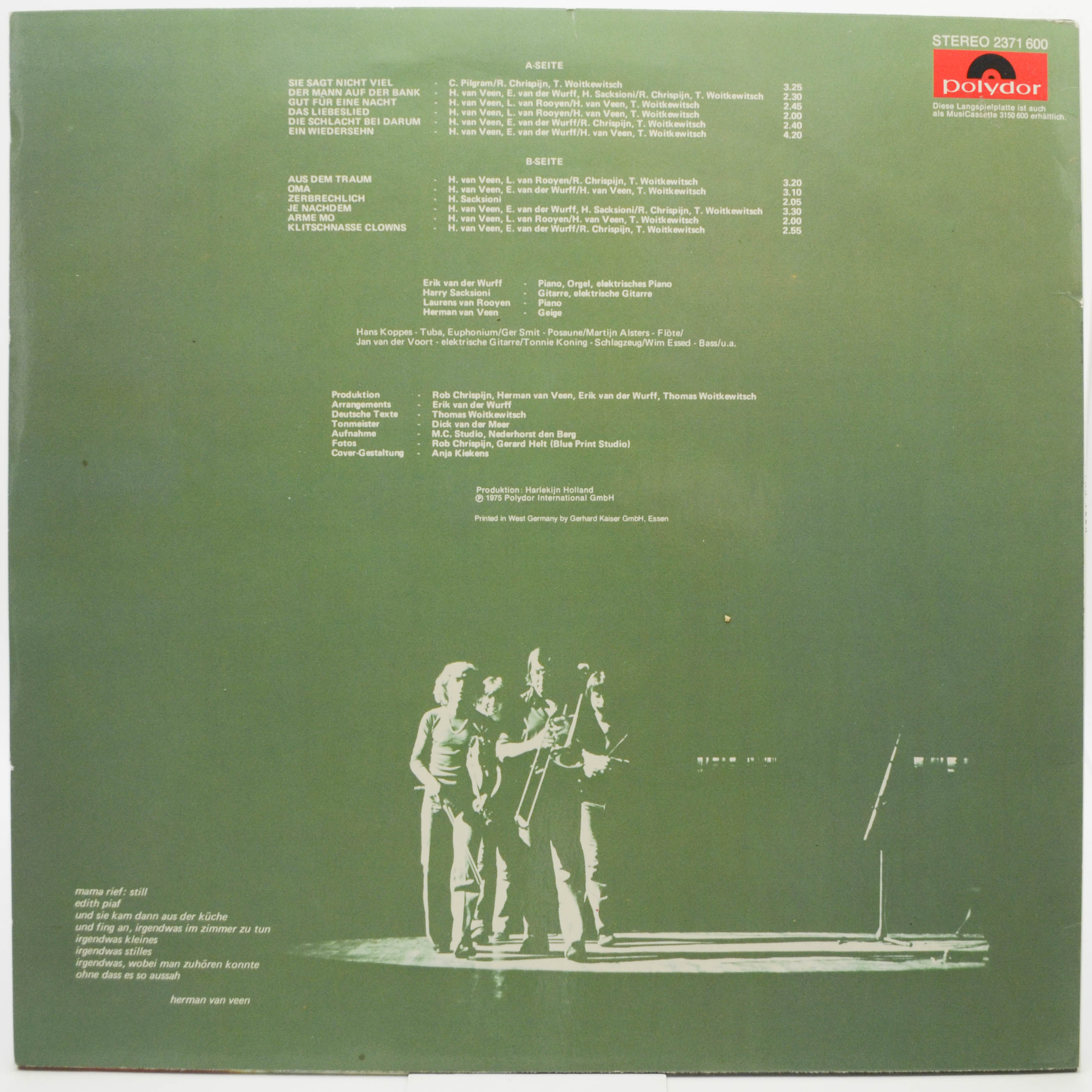 Виниловая пластинка Herman Van Veen — Wunder Was, 1975