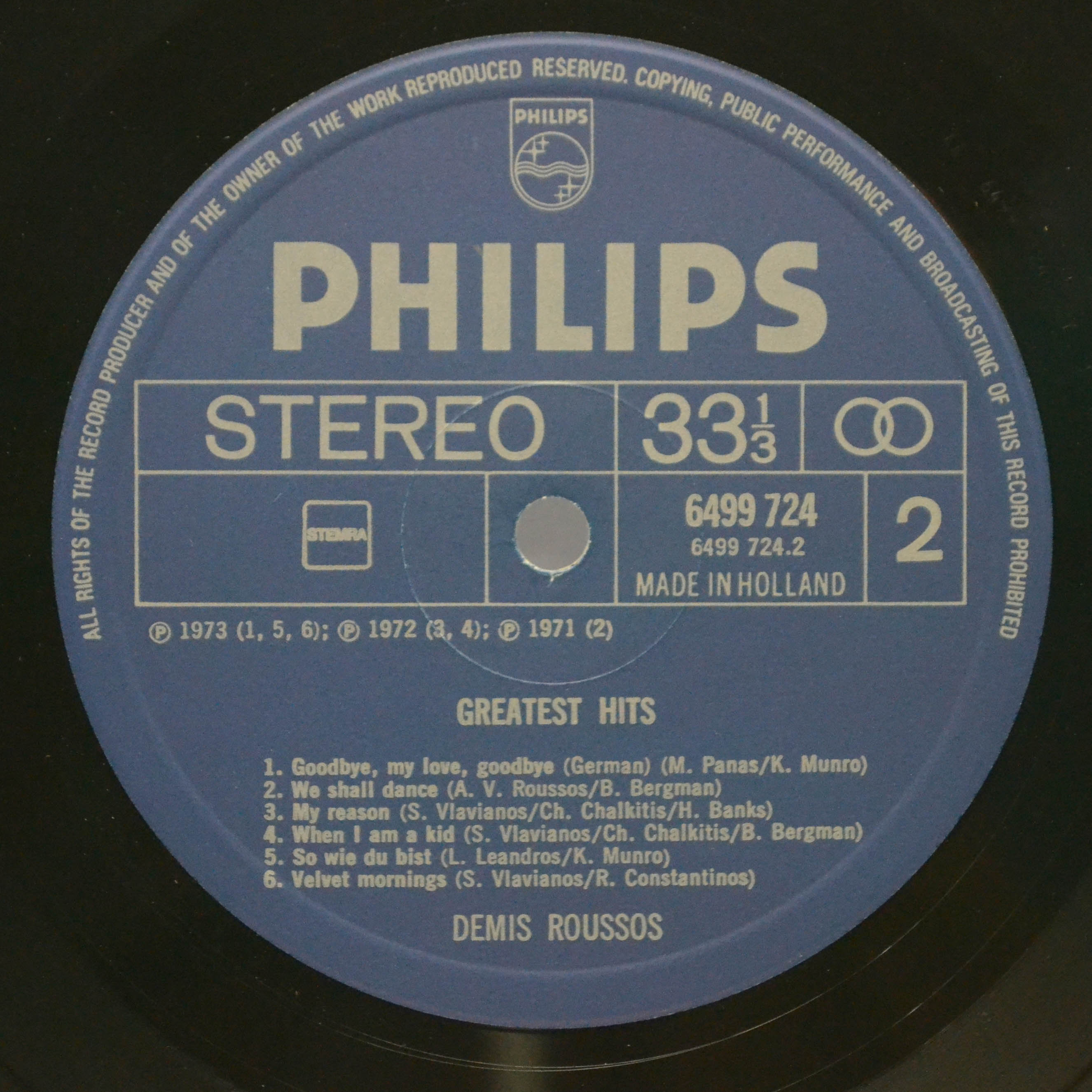 Demis Roussos — Greatest Hits, 1973