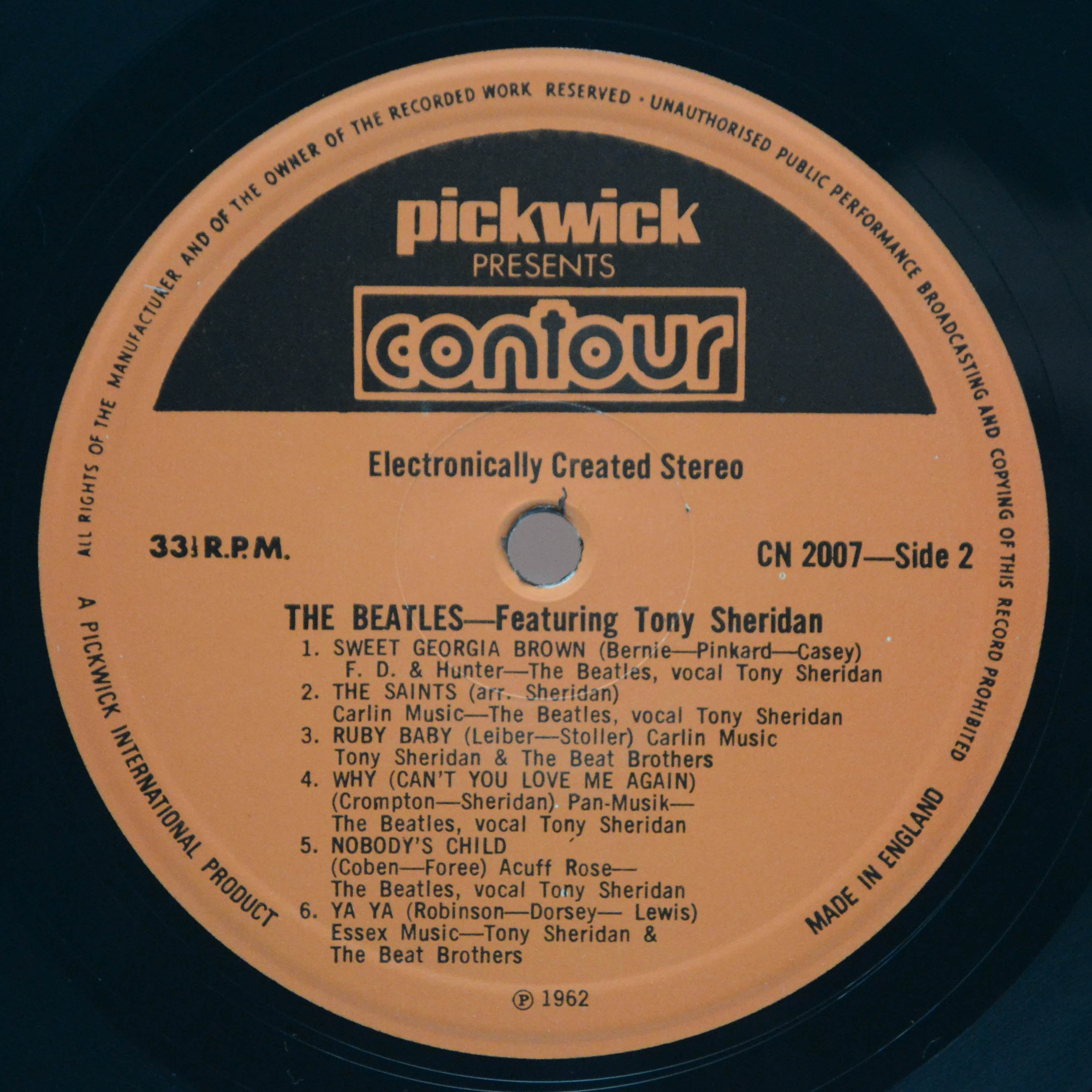 The Beatles Featuring Tony Sheridan — The Beatles Featuring Tony Sheridan (UK), 1964