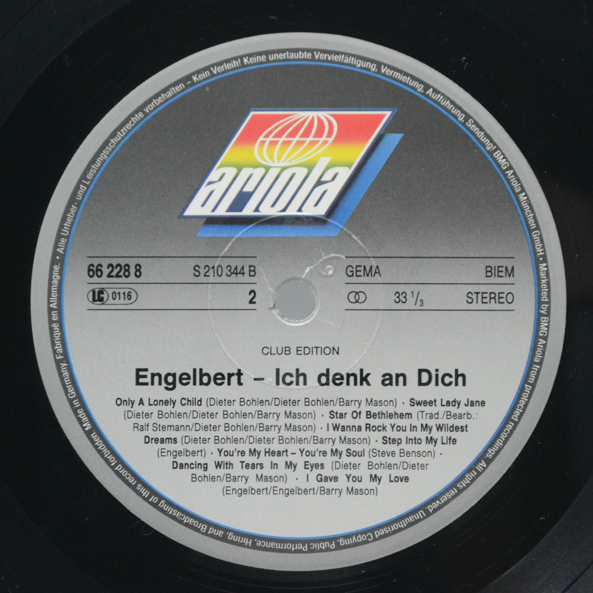 Engelbert — Ich Denk An Dich, 1989