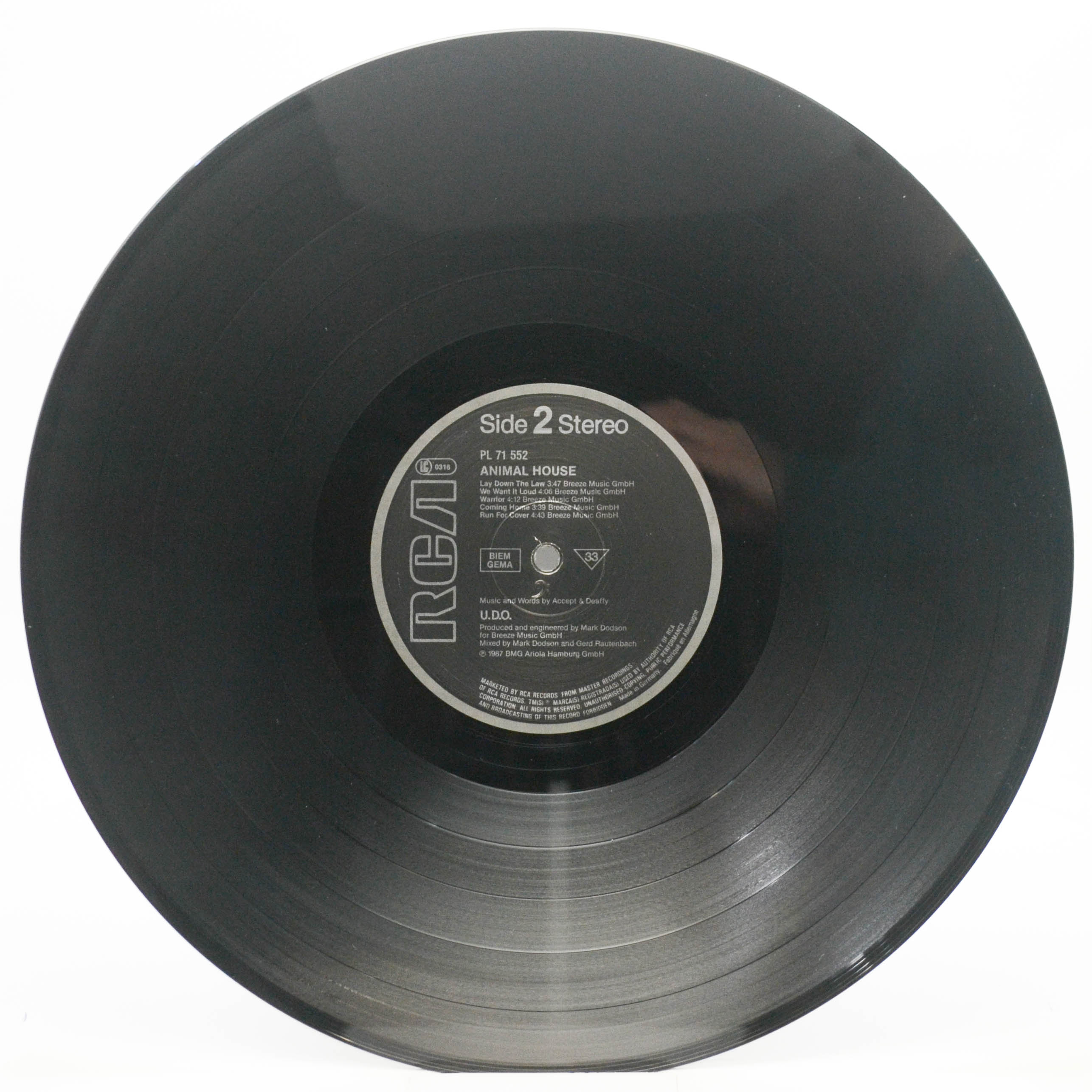 U.D.O. — Animal House, 1987