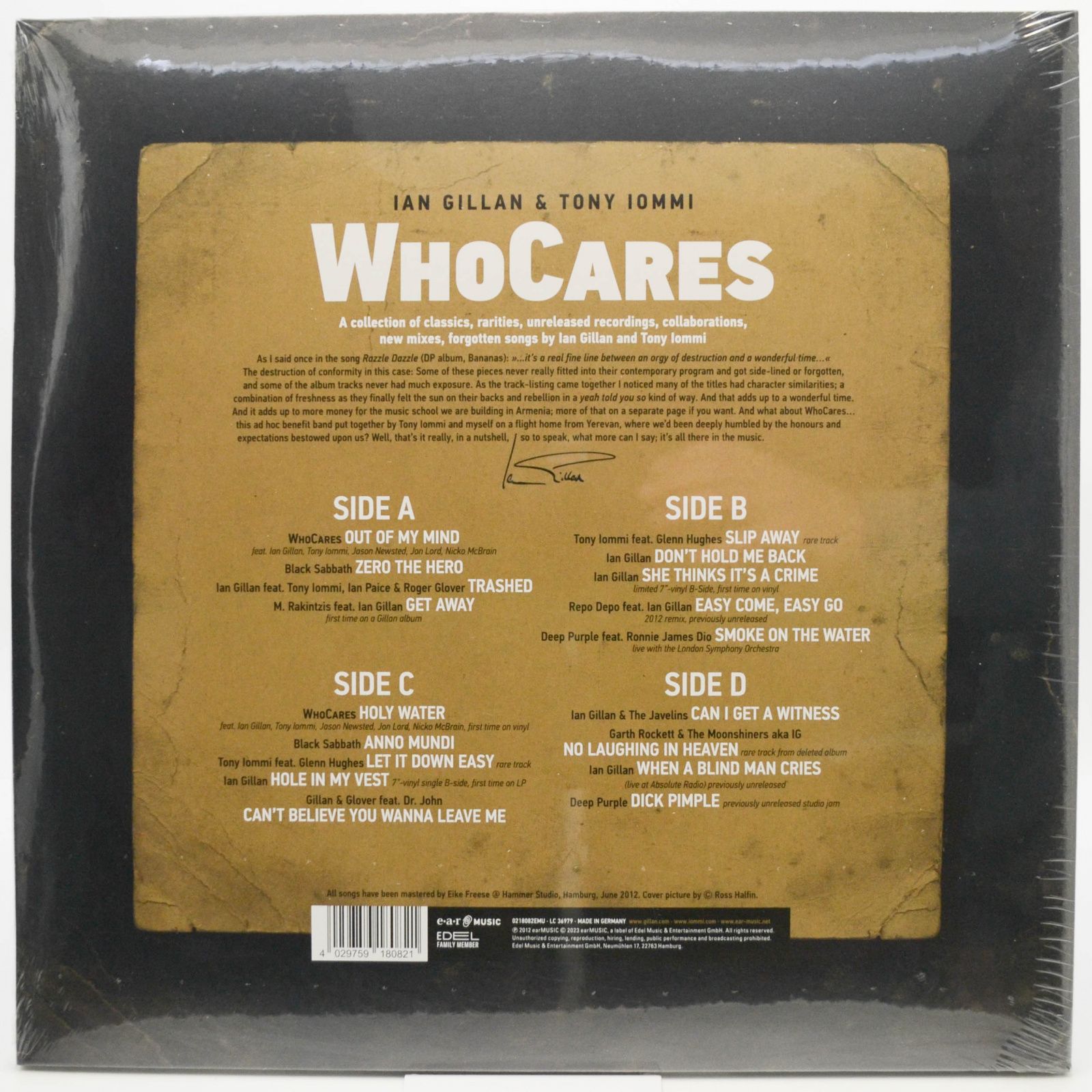 Ian Gillan & Tony Iommi — WhoCares (2LP), 2012