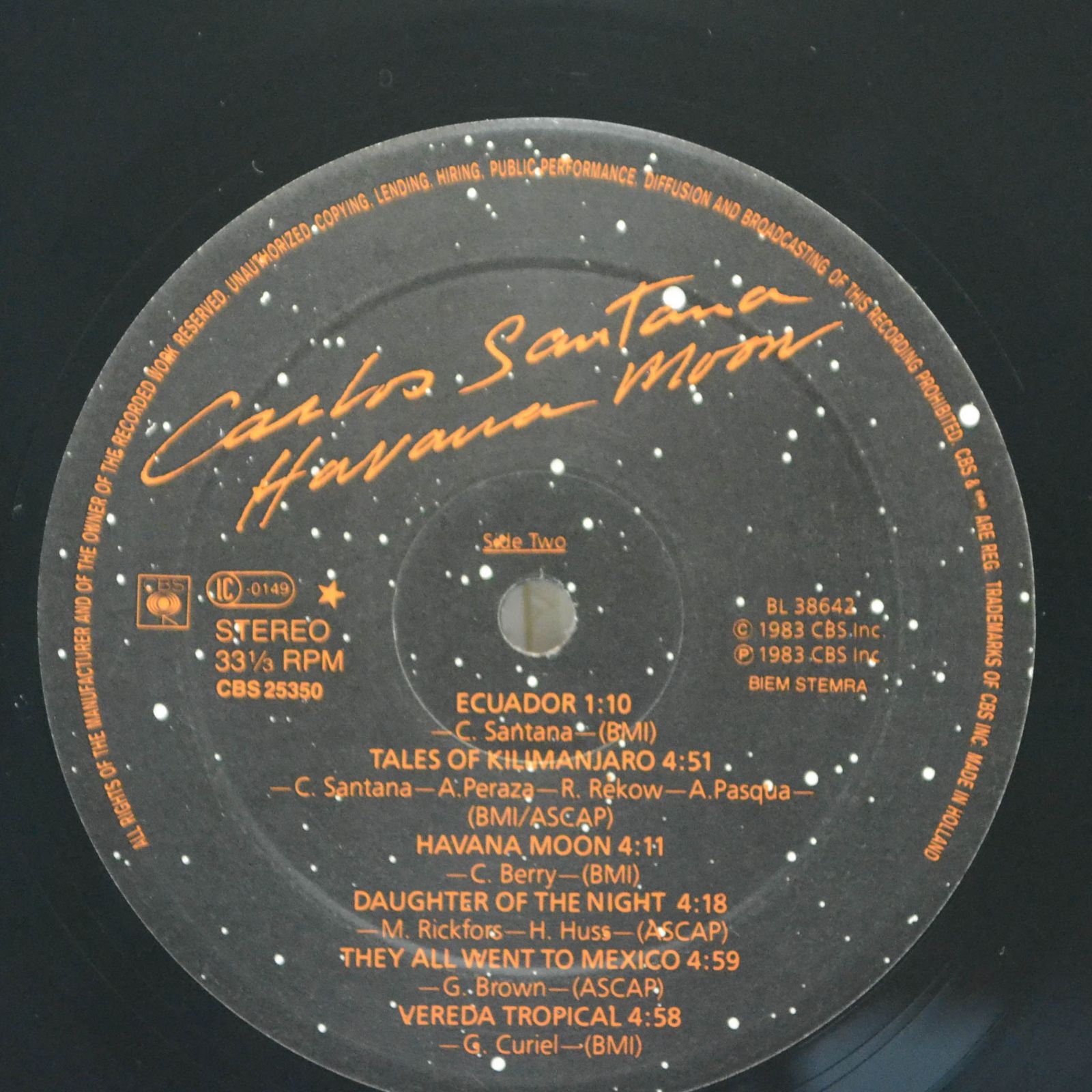 Carlos Santana — Havana Moon, 1983