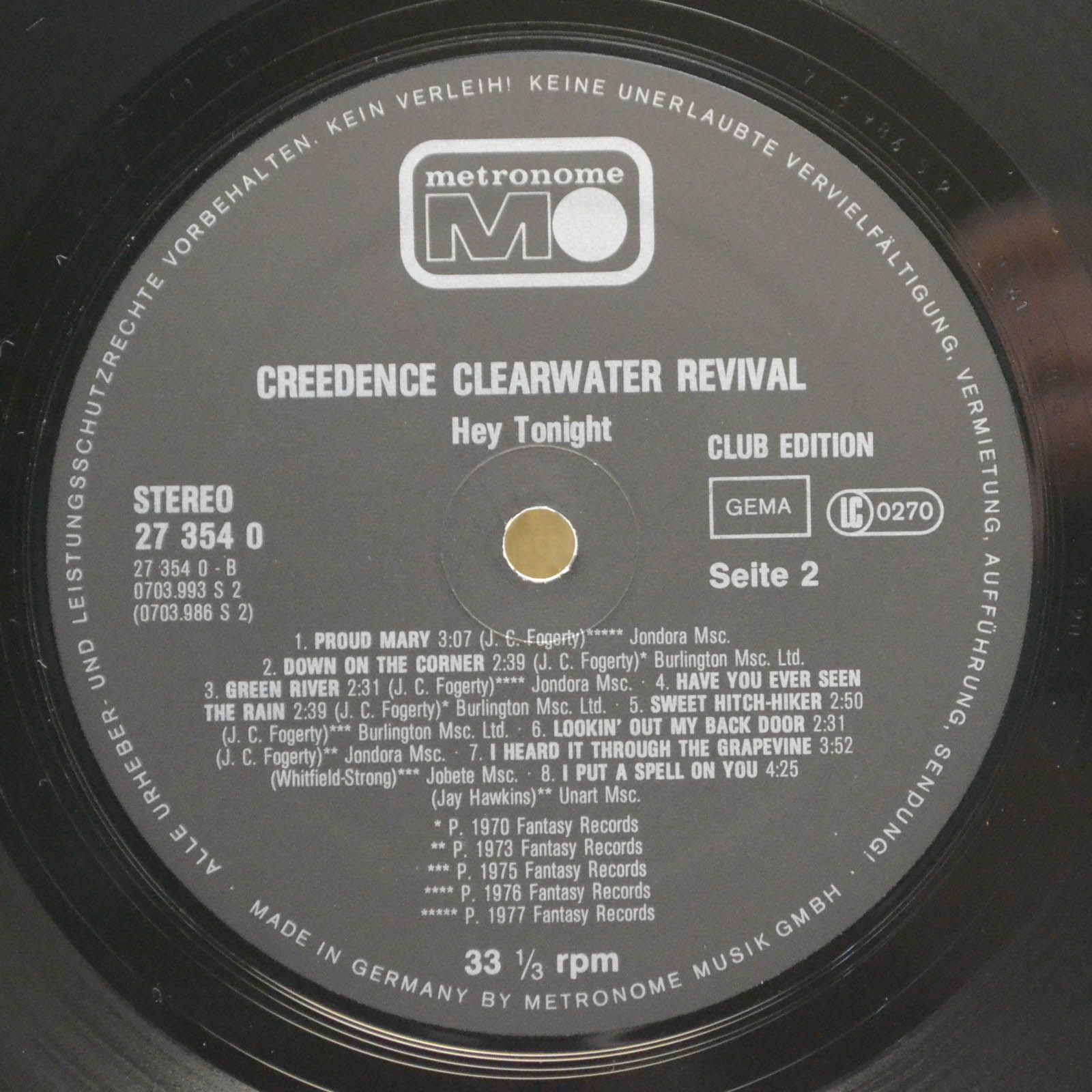 Creedence Clearwater Revival — Hey Tonight, 1981