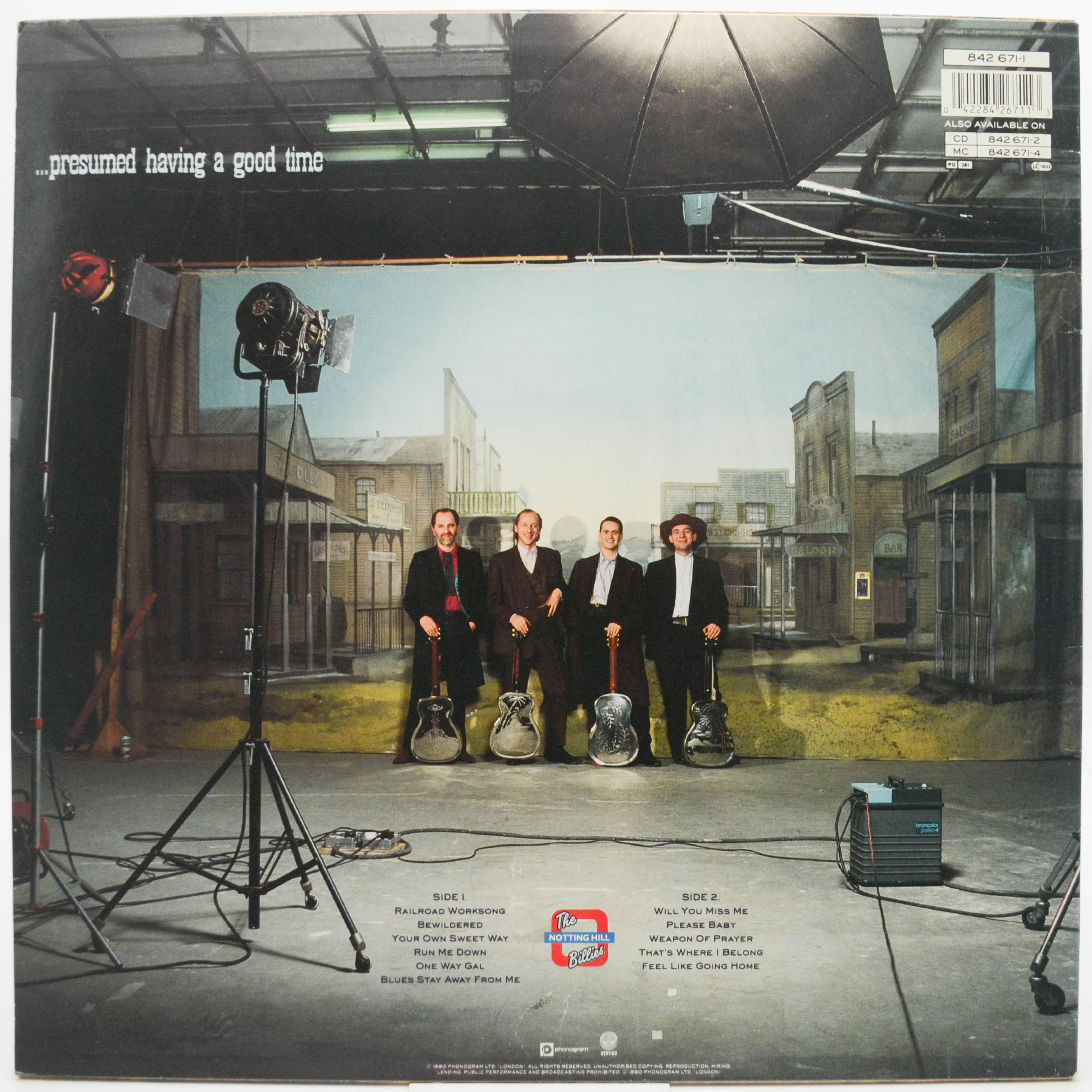 Notting Hillbillies — Missing...Presumed Having A Good Time, 1990