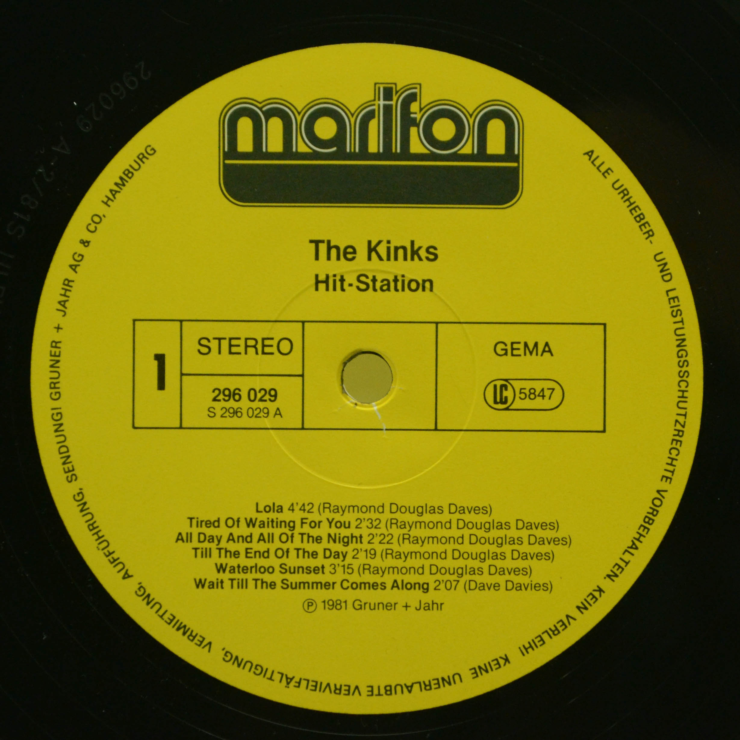 Виниловая пластинка Kinks — Hit Station, 1981
