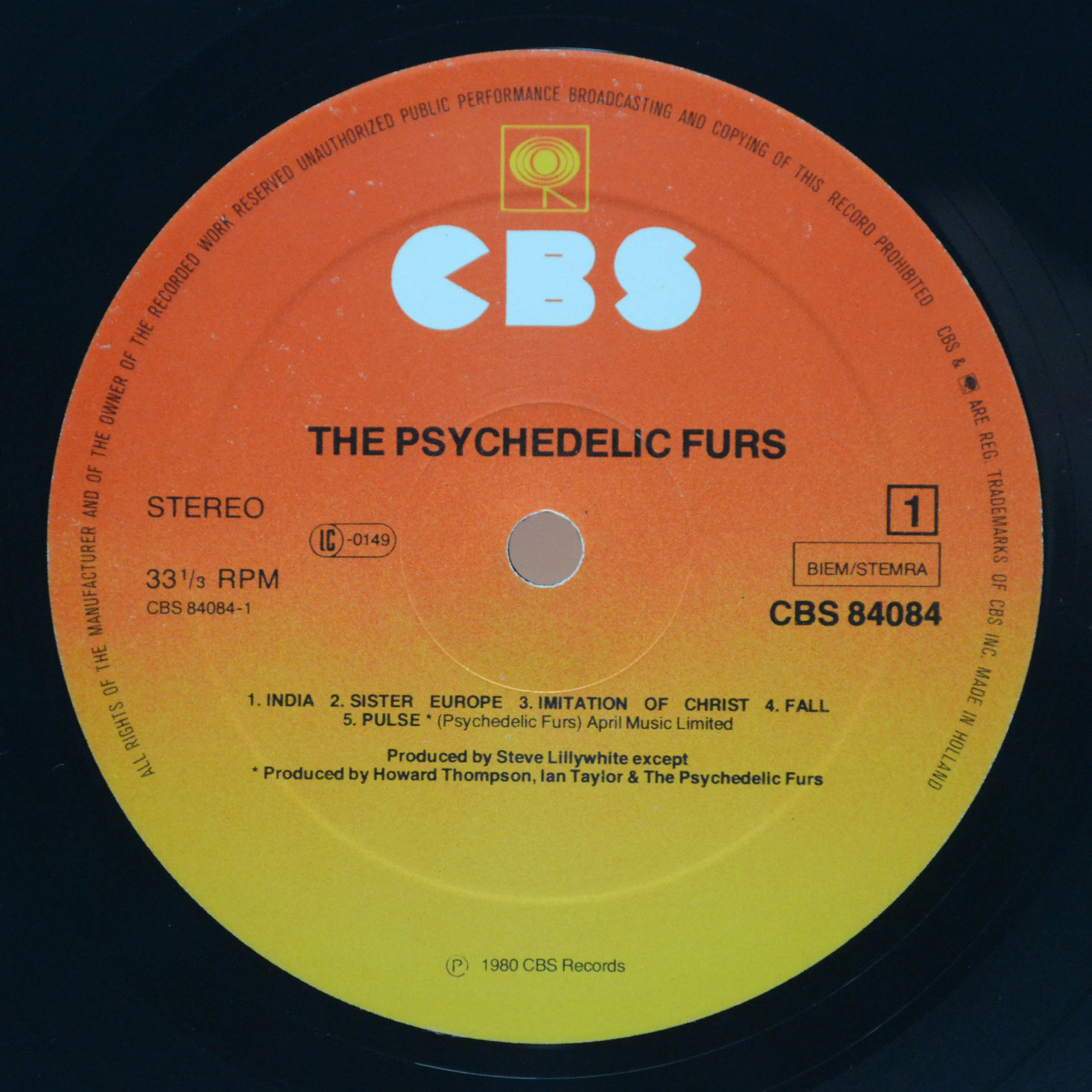 Виниловая пластинка Psychedelic Furs — The Psychedelic Furs, 1980
