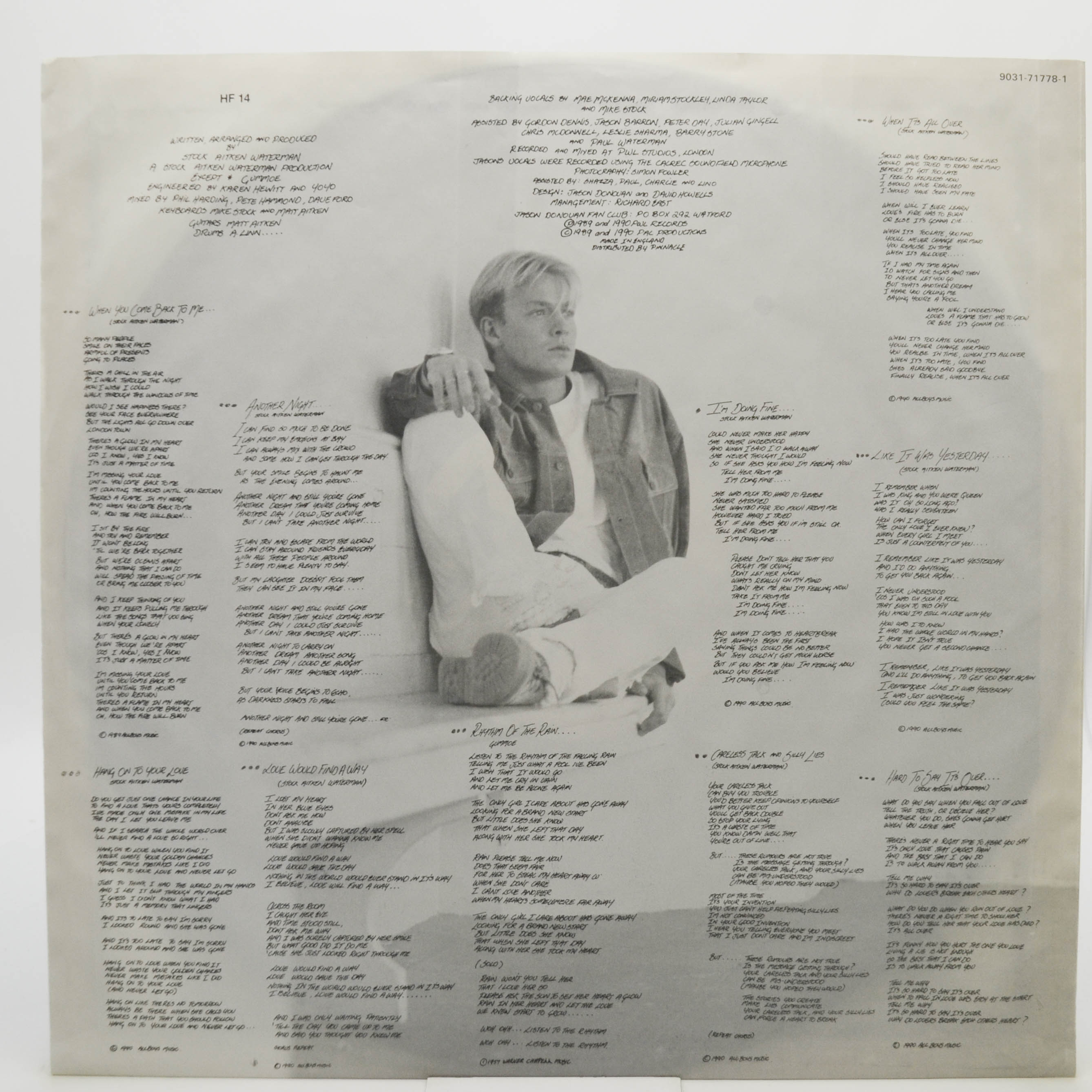 Jason Donovan — Between The Lines, 1990