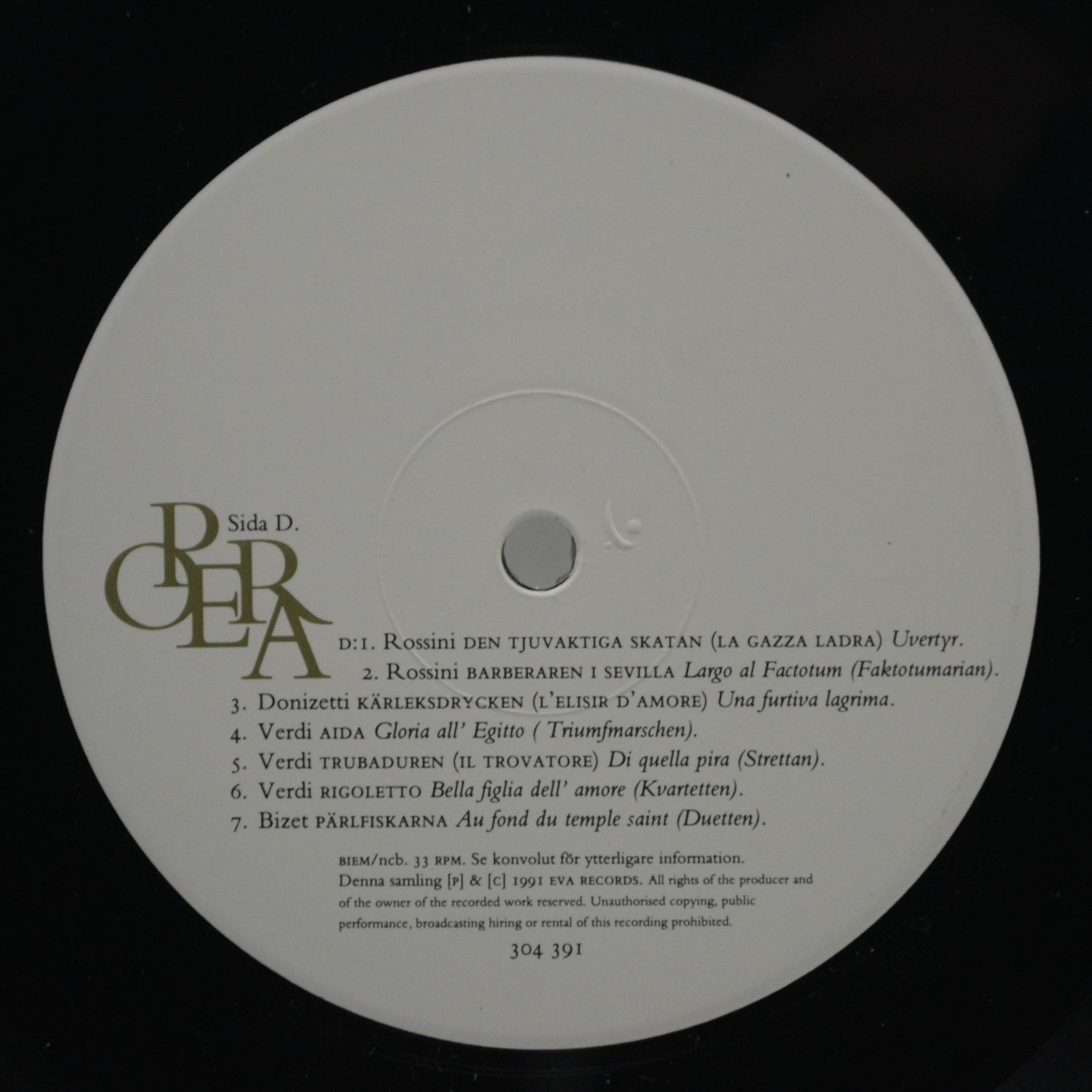 Various — Absolute Opera (2LP), 1991