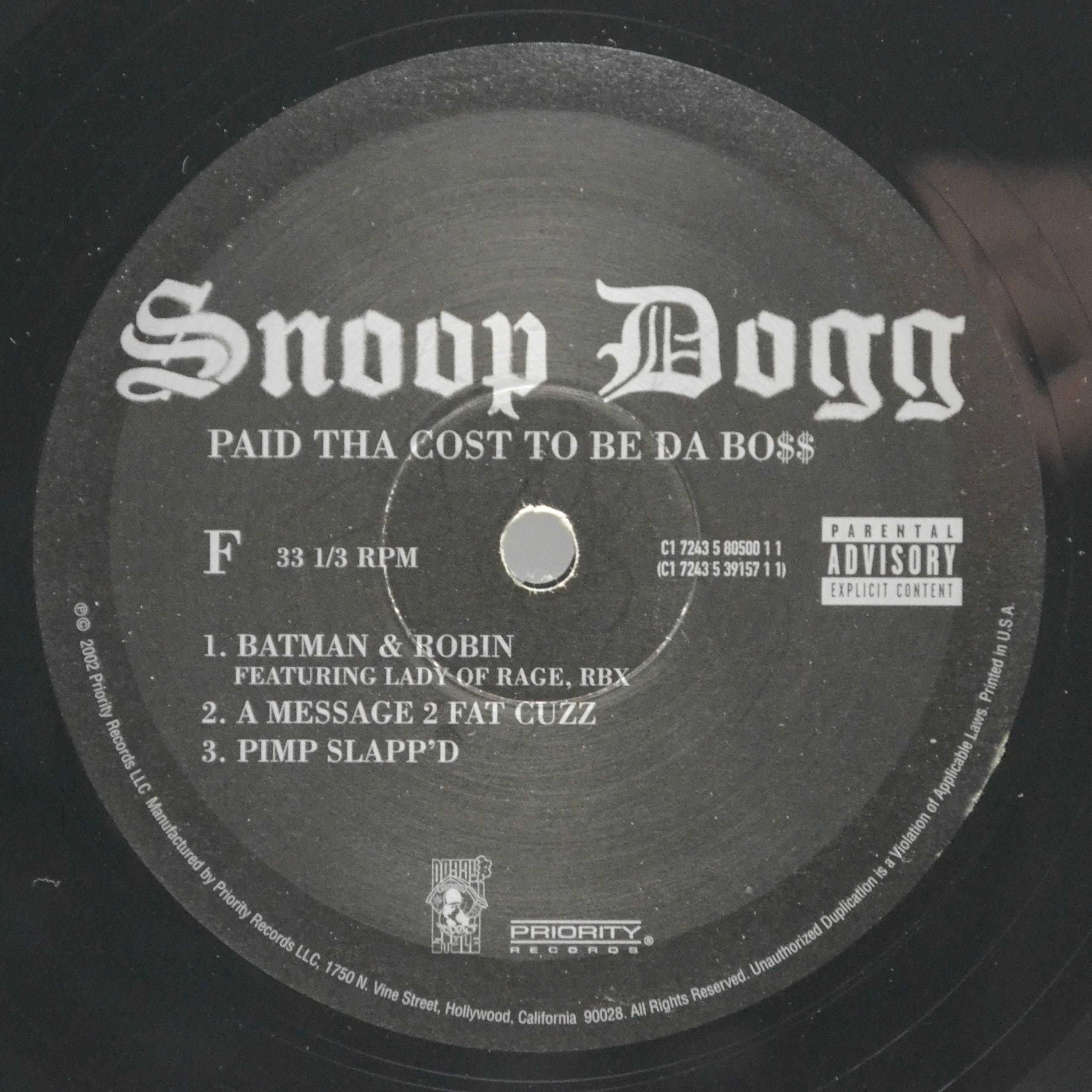 Snoop Dogg — Paid Tha Cost To Be Da Bo$$ (3LP, 1-st, USA), 2002