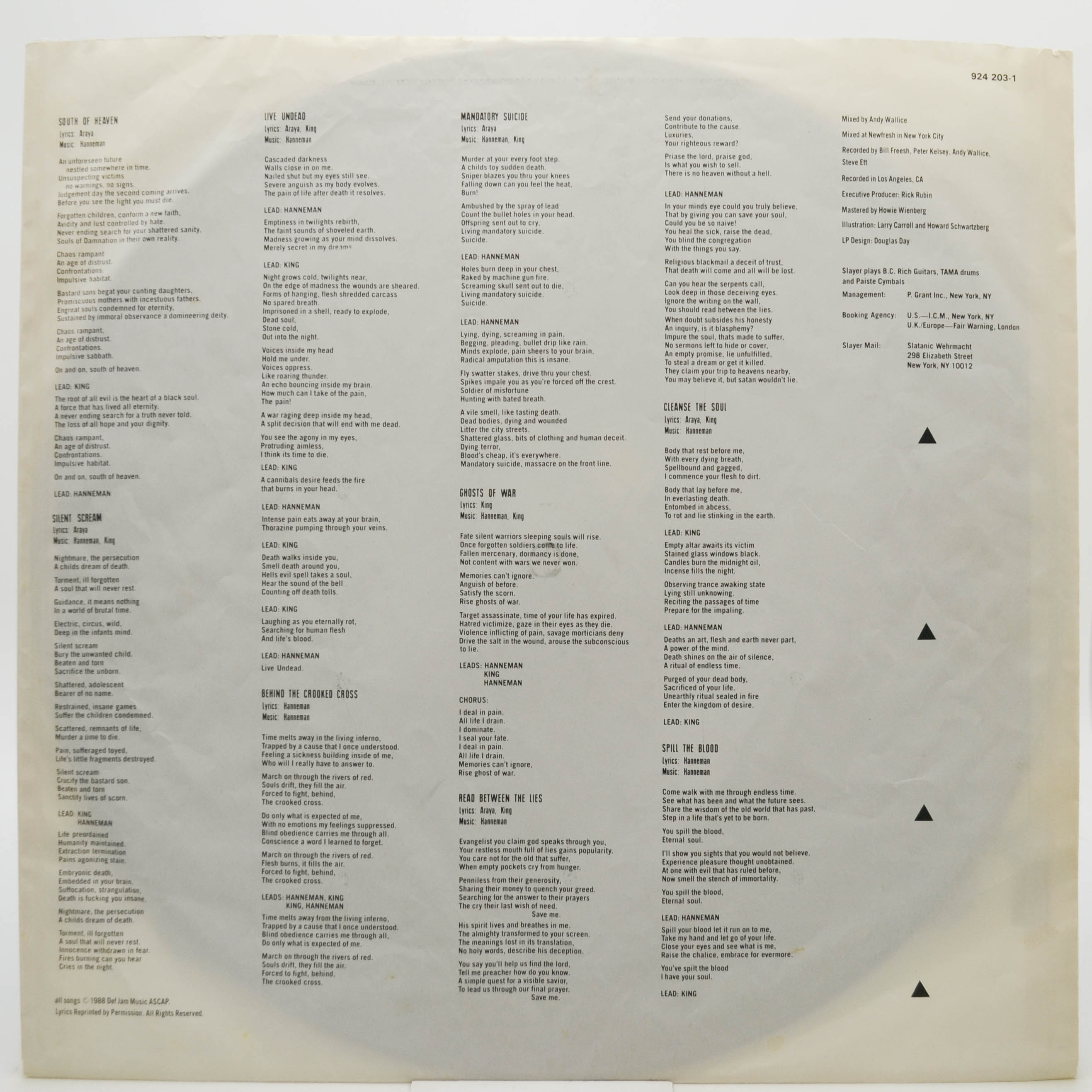 Slayer — South Of Heaven, 1988