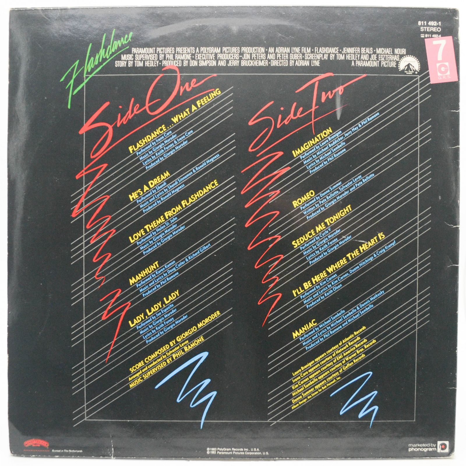 Various — Flashdance (Original Soundtrack From The Motion Picture), 1983