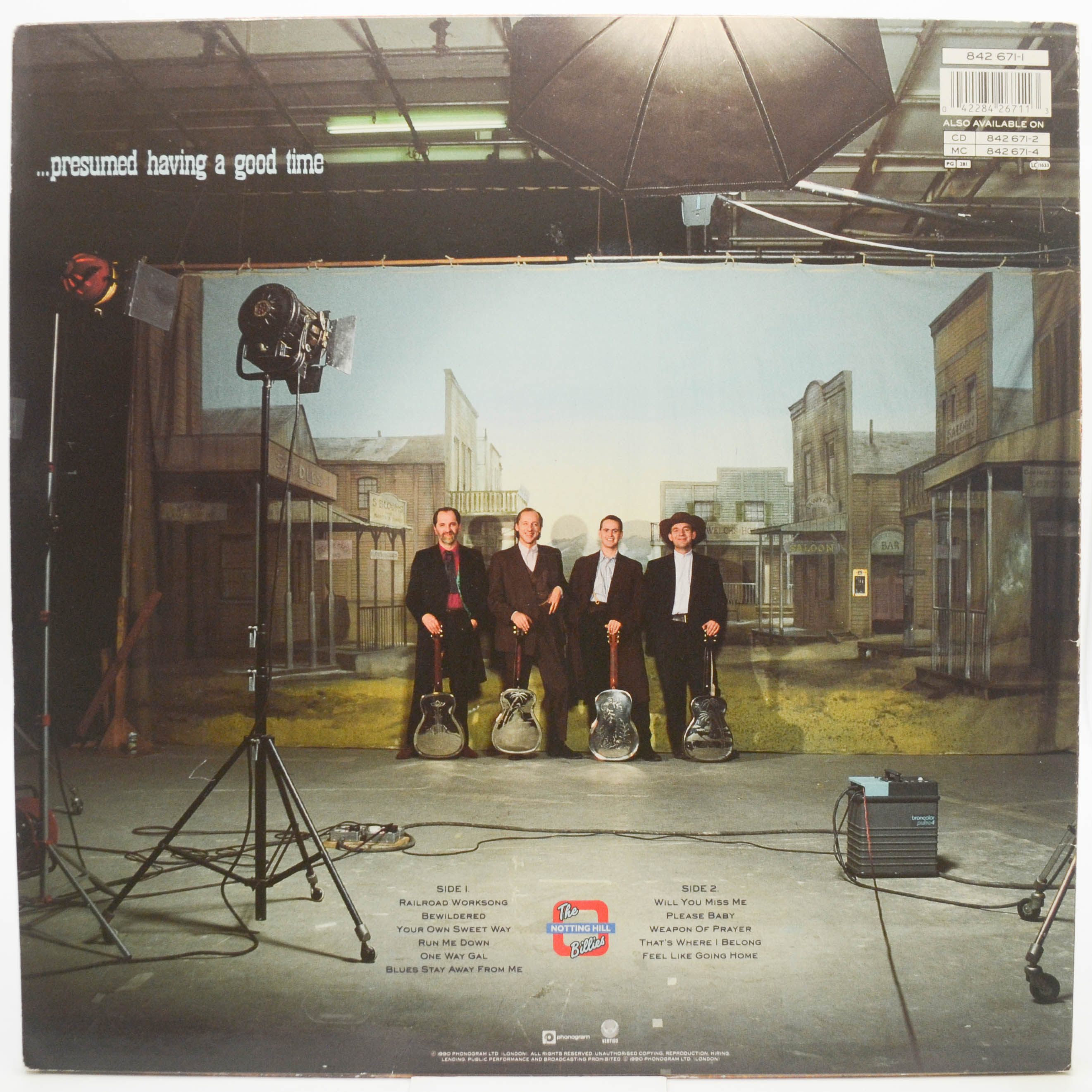 Notting Hillbillies — Missing...Presumed Having A Good Time, 1990