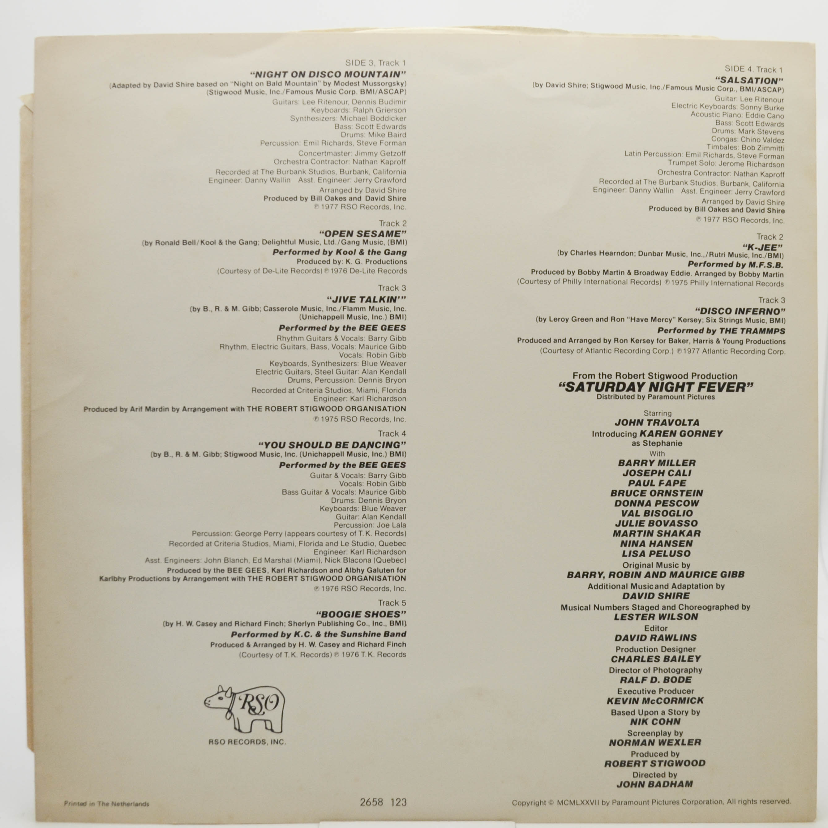 Various — Saturday Night Fever (The Original Movie Sound Track) (2LP), 1977