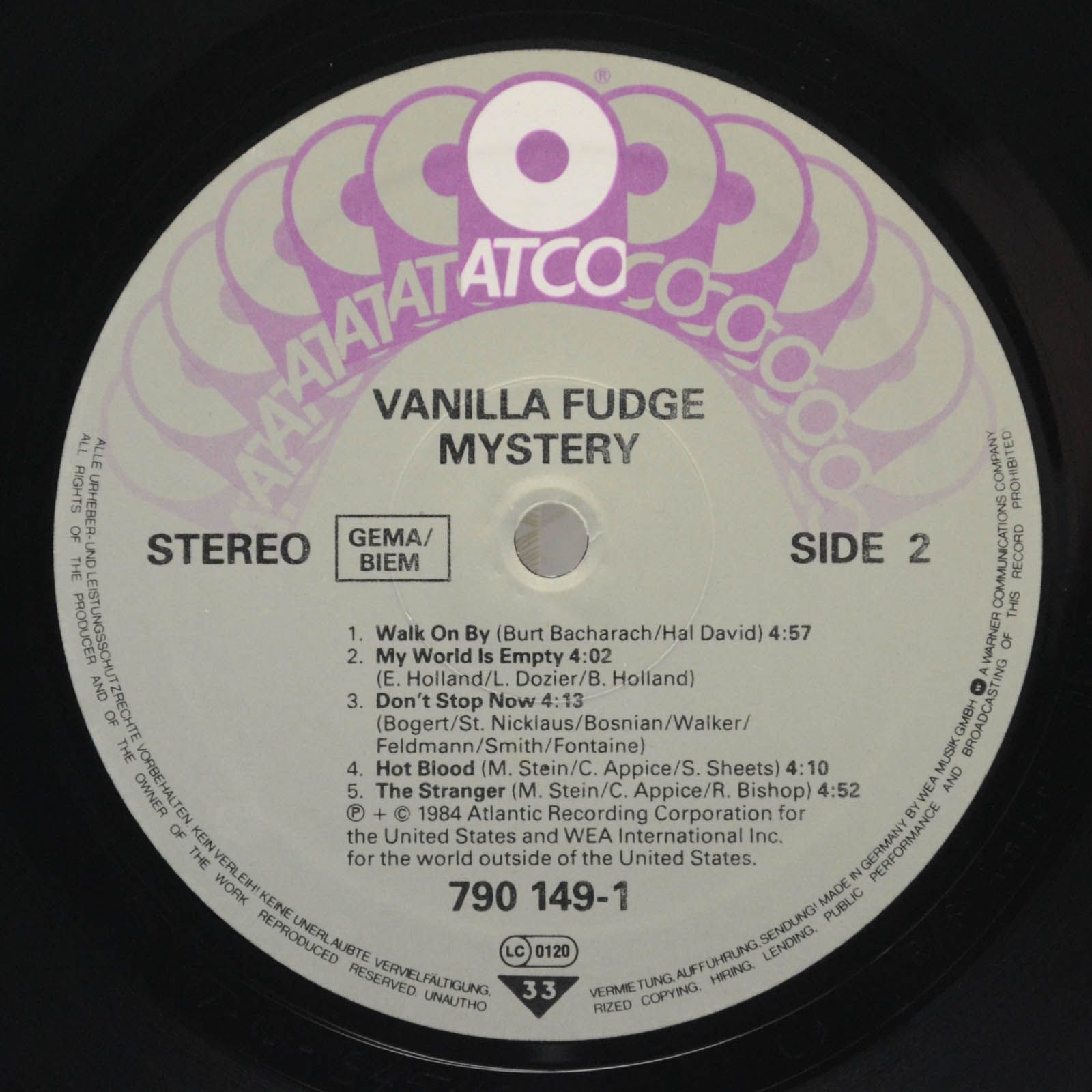 Vanilla Fudge — Mystery, 1984