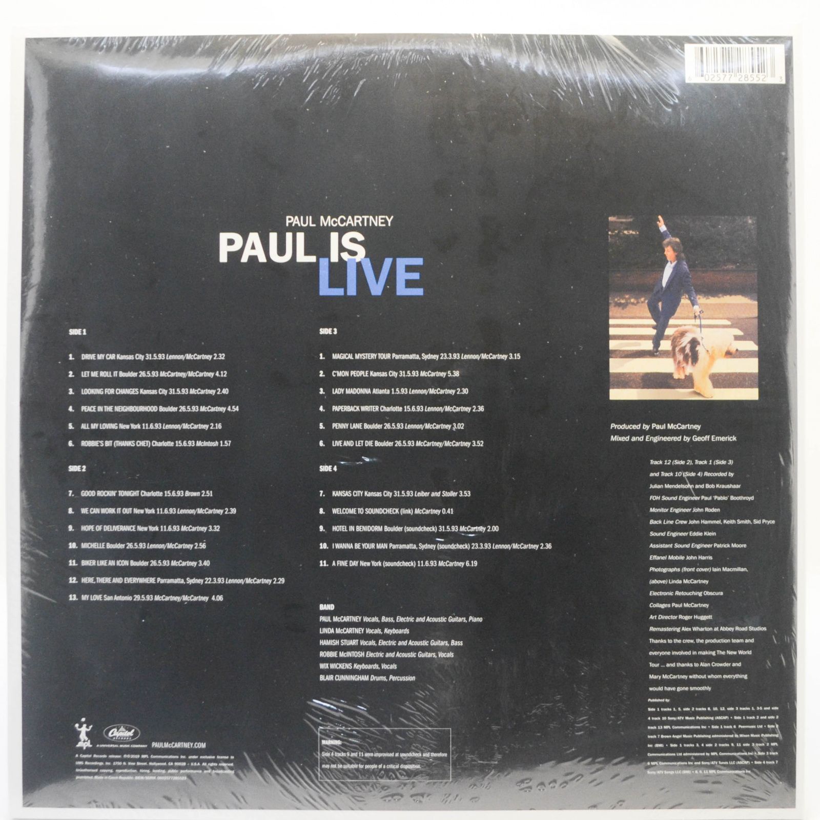 Paul McCartney — Paul Is Live (2LP), 2019