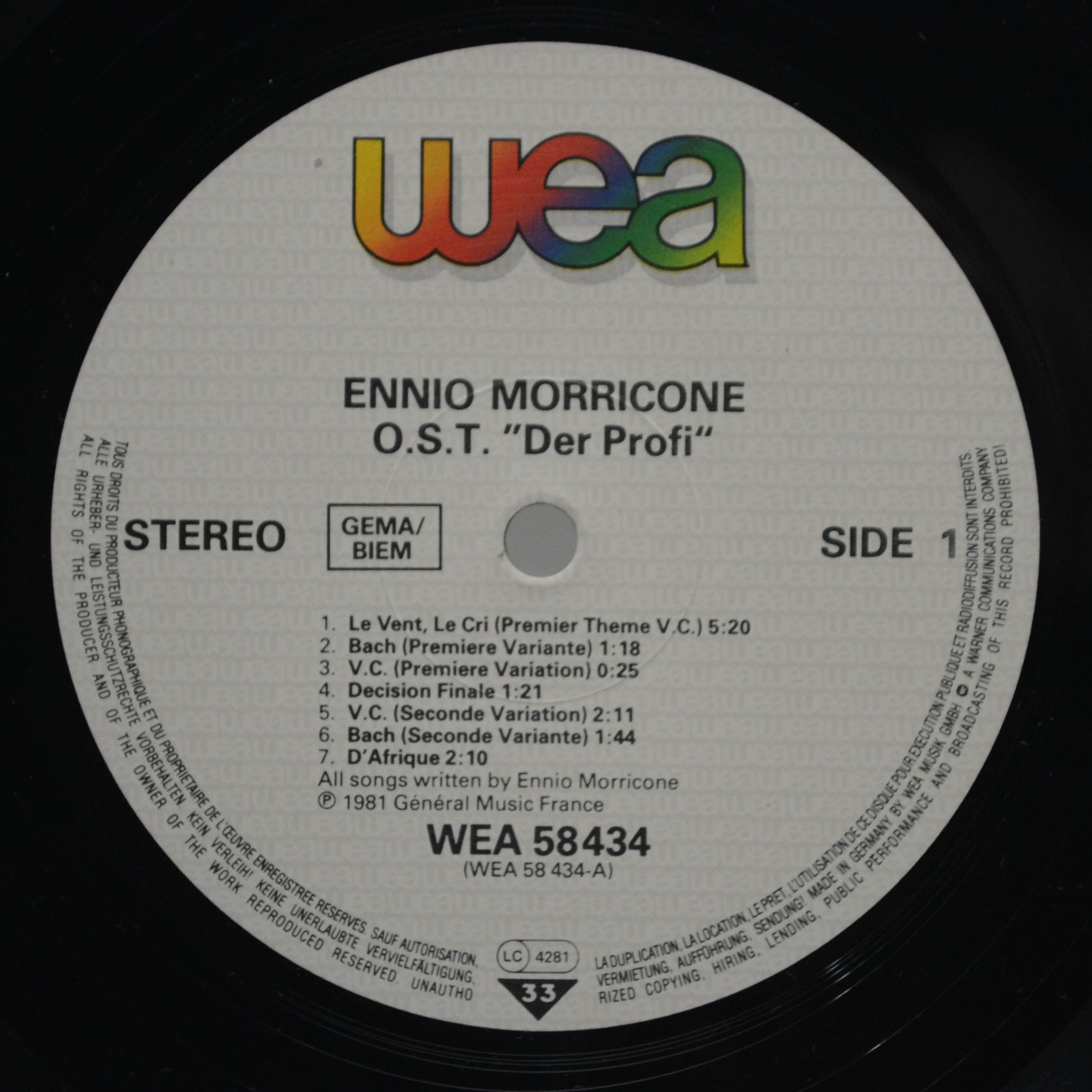 Ennio Morricone — Der Profi, 1981
