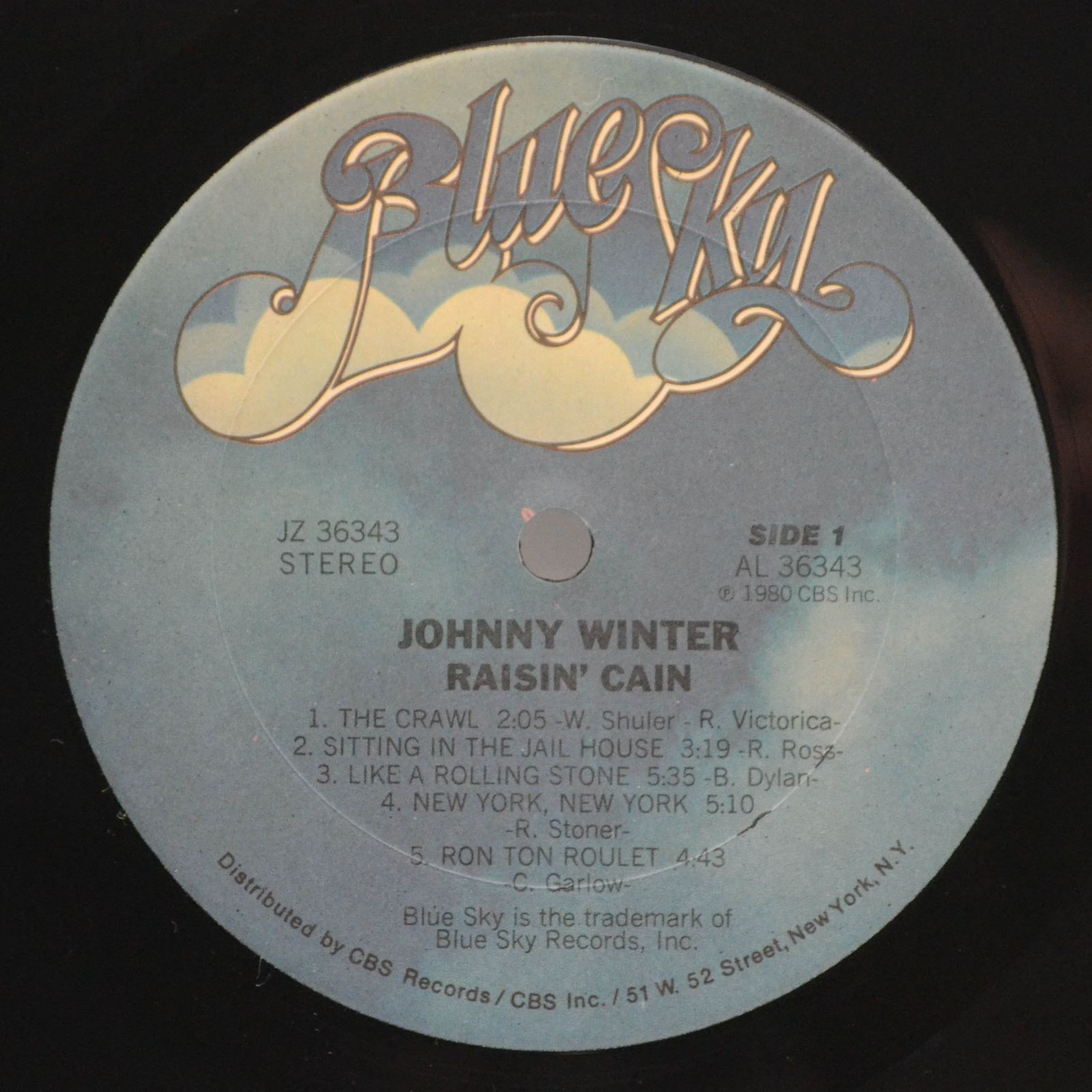 Johnny Winter — Raisin' Cain (1-st, USA), 1980