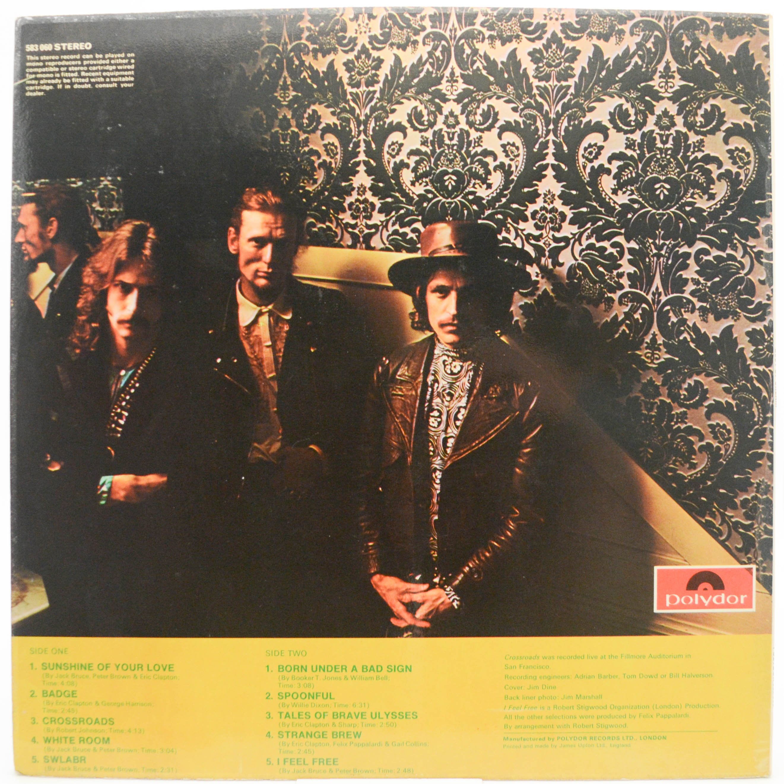 Cream — Best Of Cream (1-st, UK), 1969