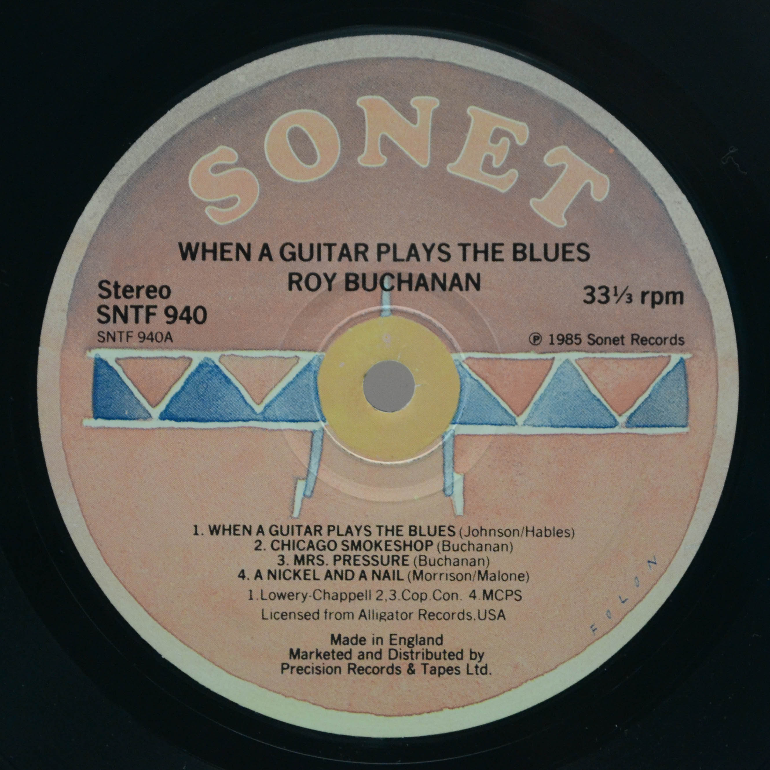 Виниловая пластинка Roy Buchanan — When A Guitar Plays The Blues (UK), 1985