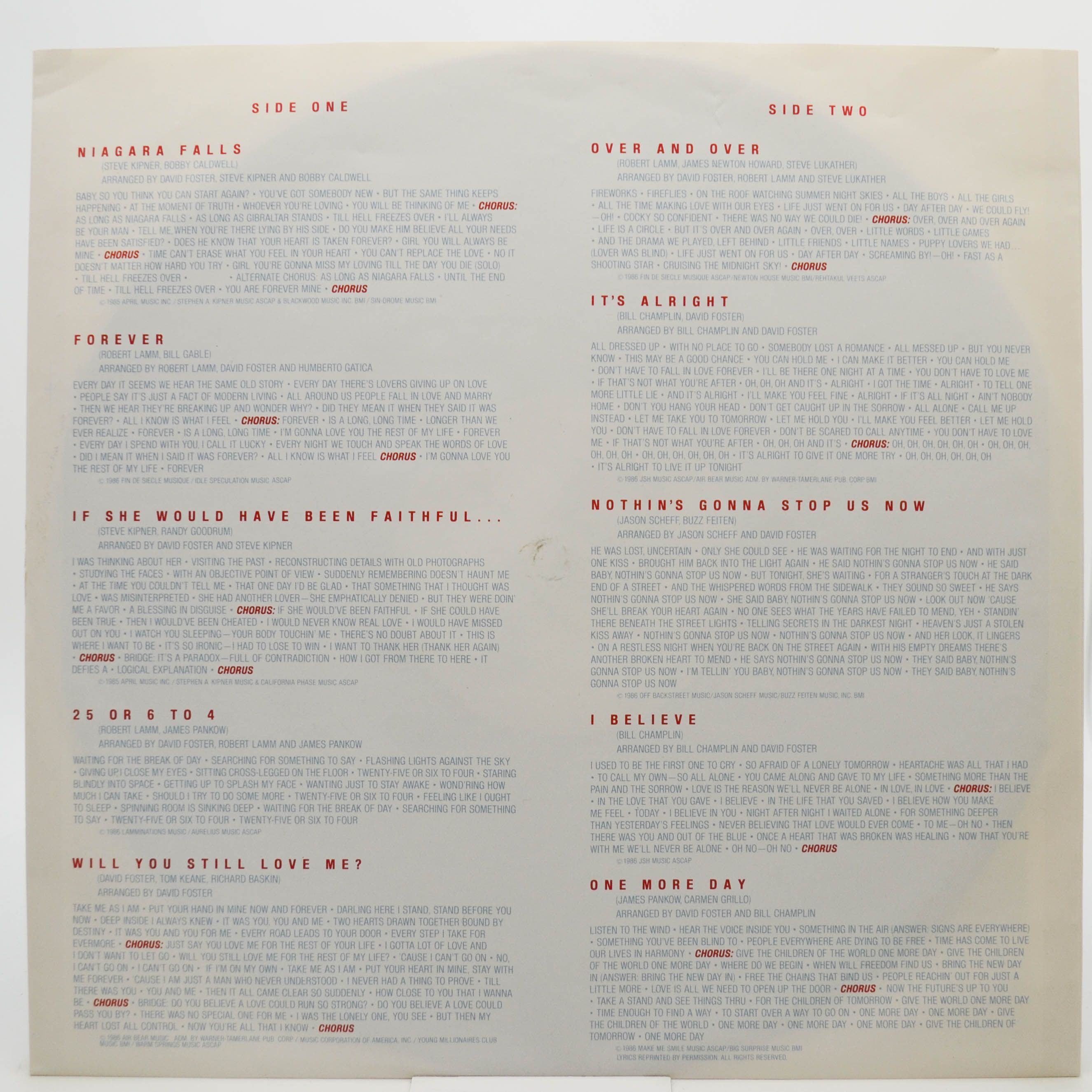 Chicago — Chicago 18, 1986