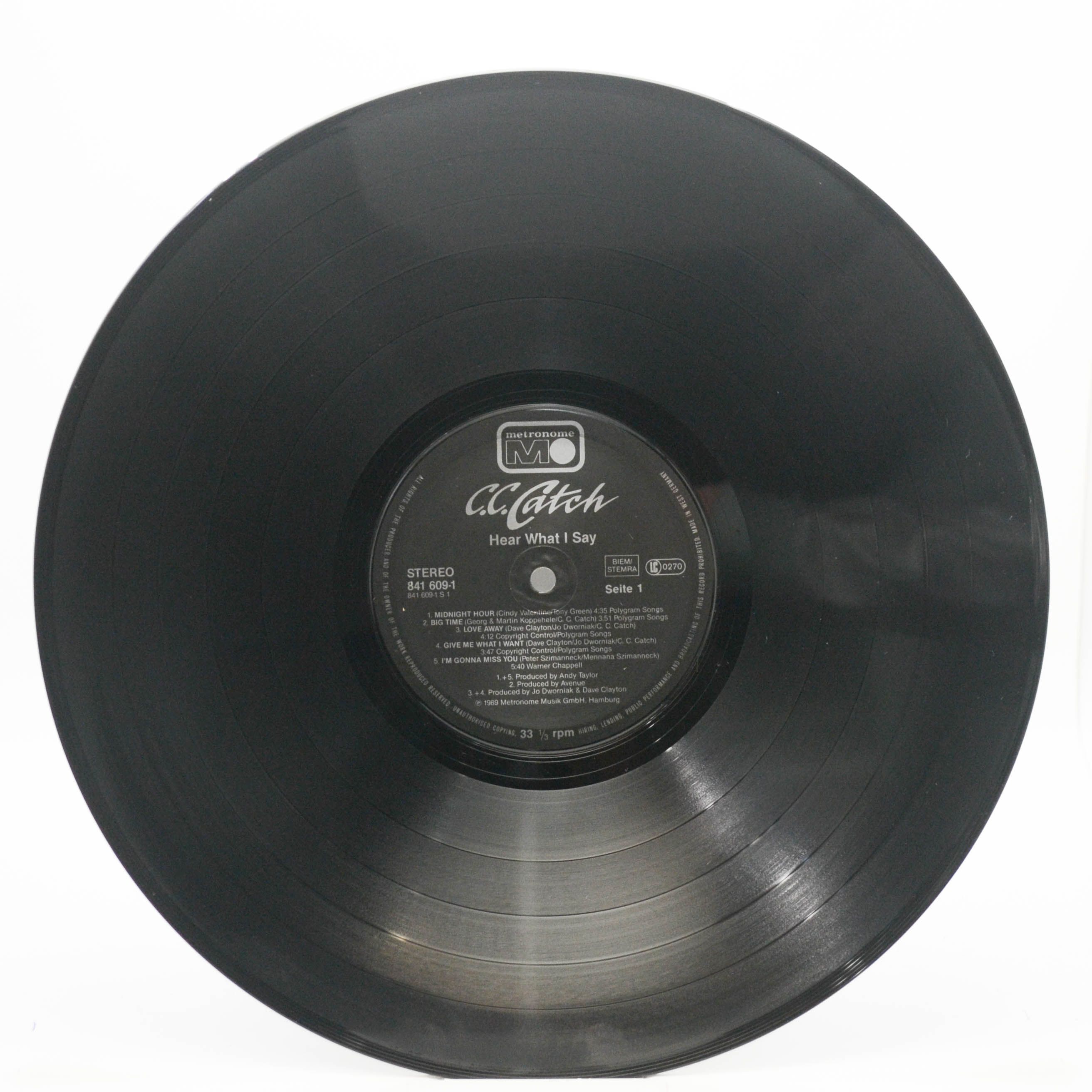 C.C. Catch — Hear What I Say, 1989