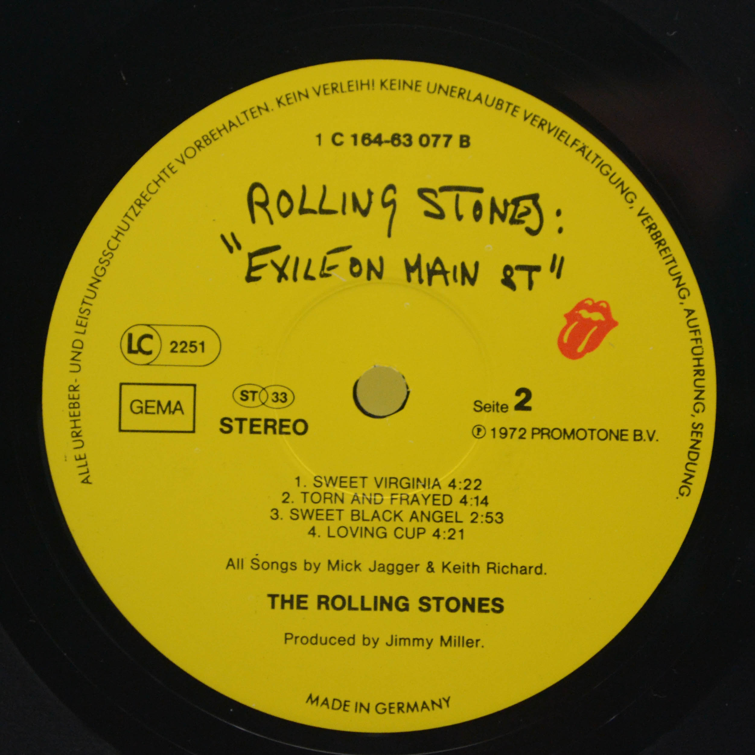 Виниловая пластинка Rolling Stones — Exile On Main St. (2LP), 1972