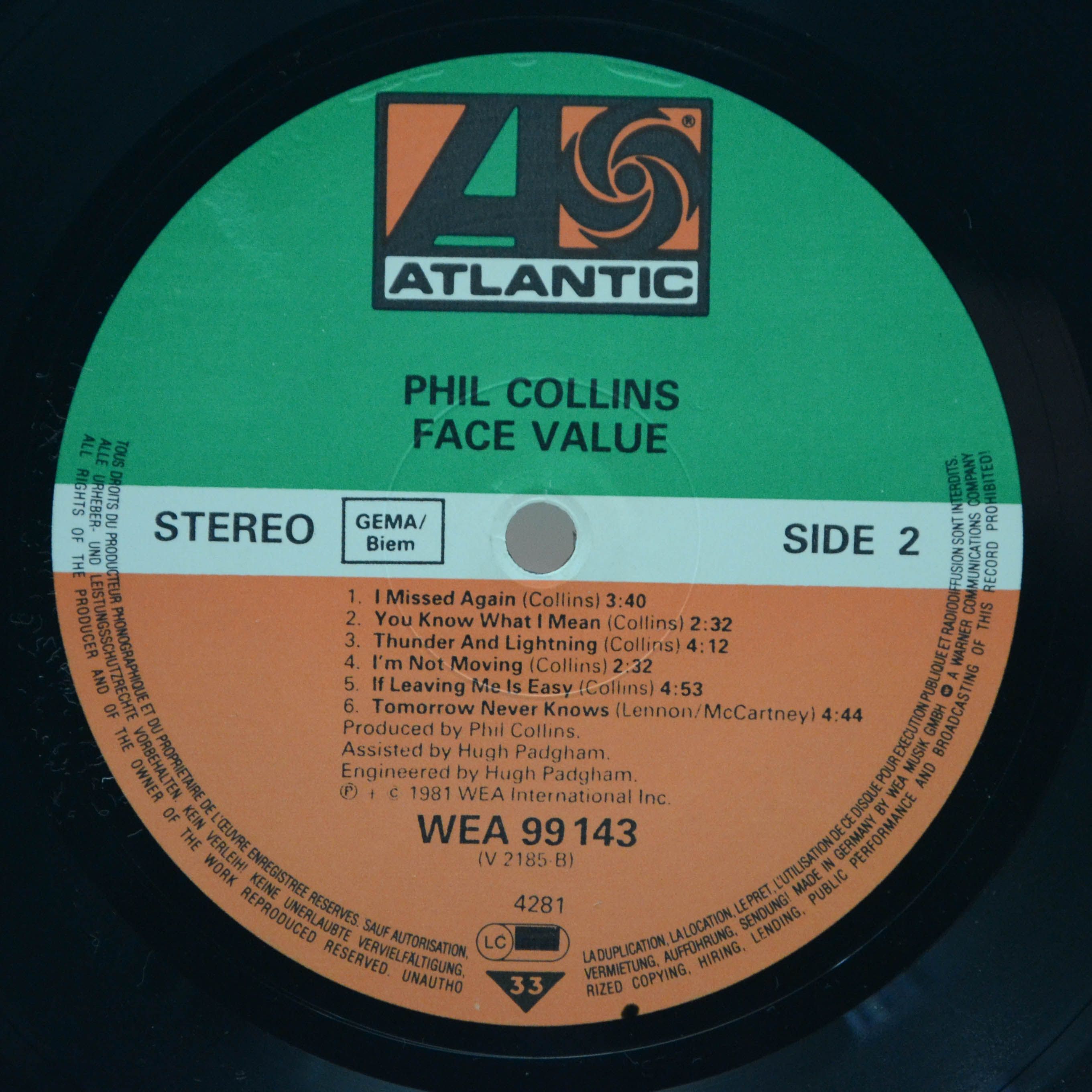 Phil Collins — Face Value, 1981