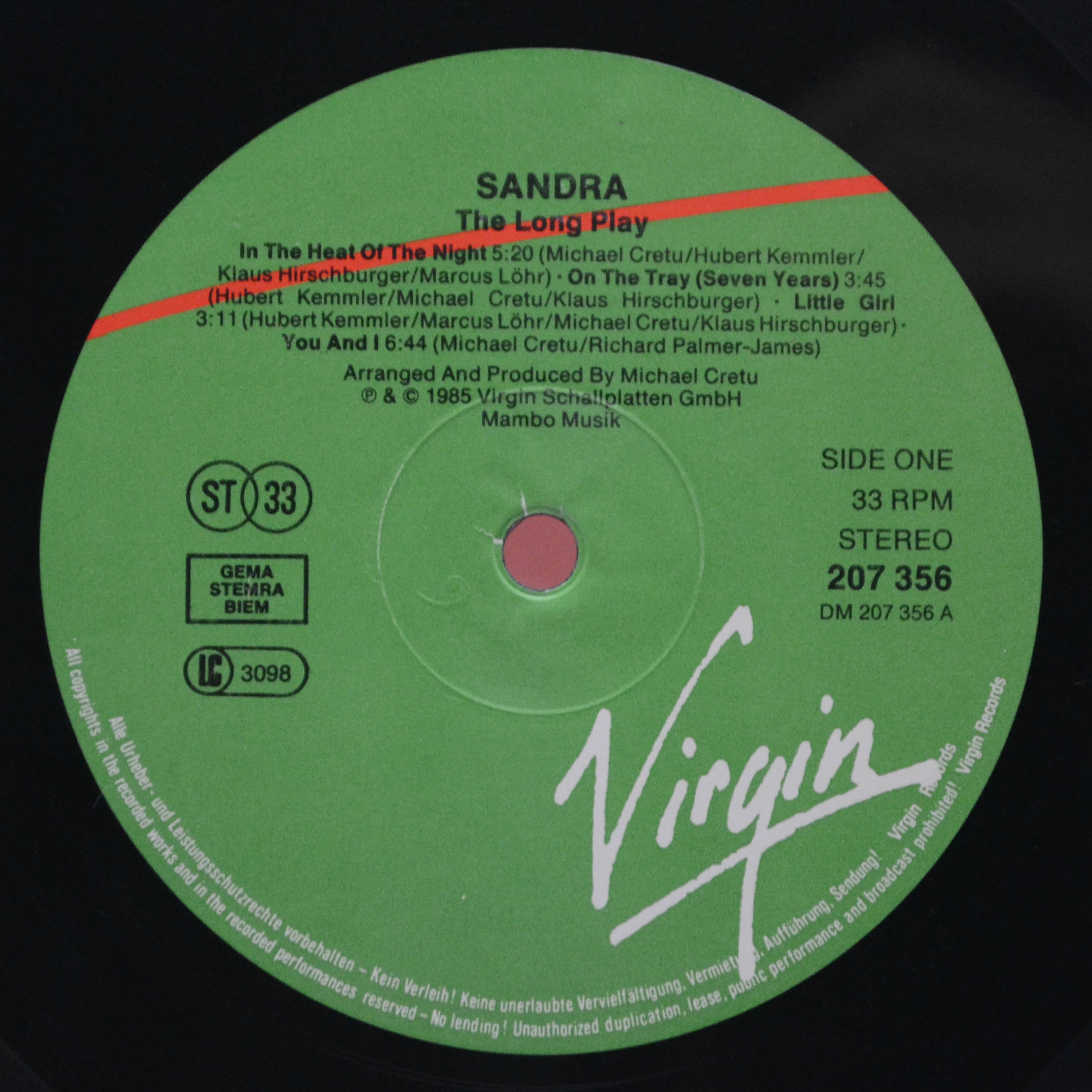 Виниловая пластинка Sandra — The Long Play, 1985