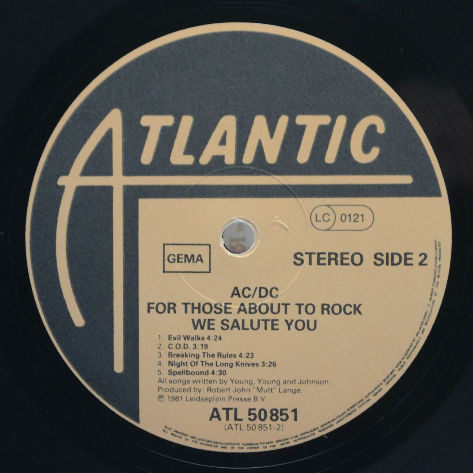 AC/DC — For Those About To Rock We Salute You, 1981