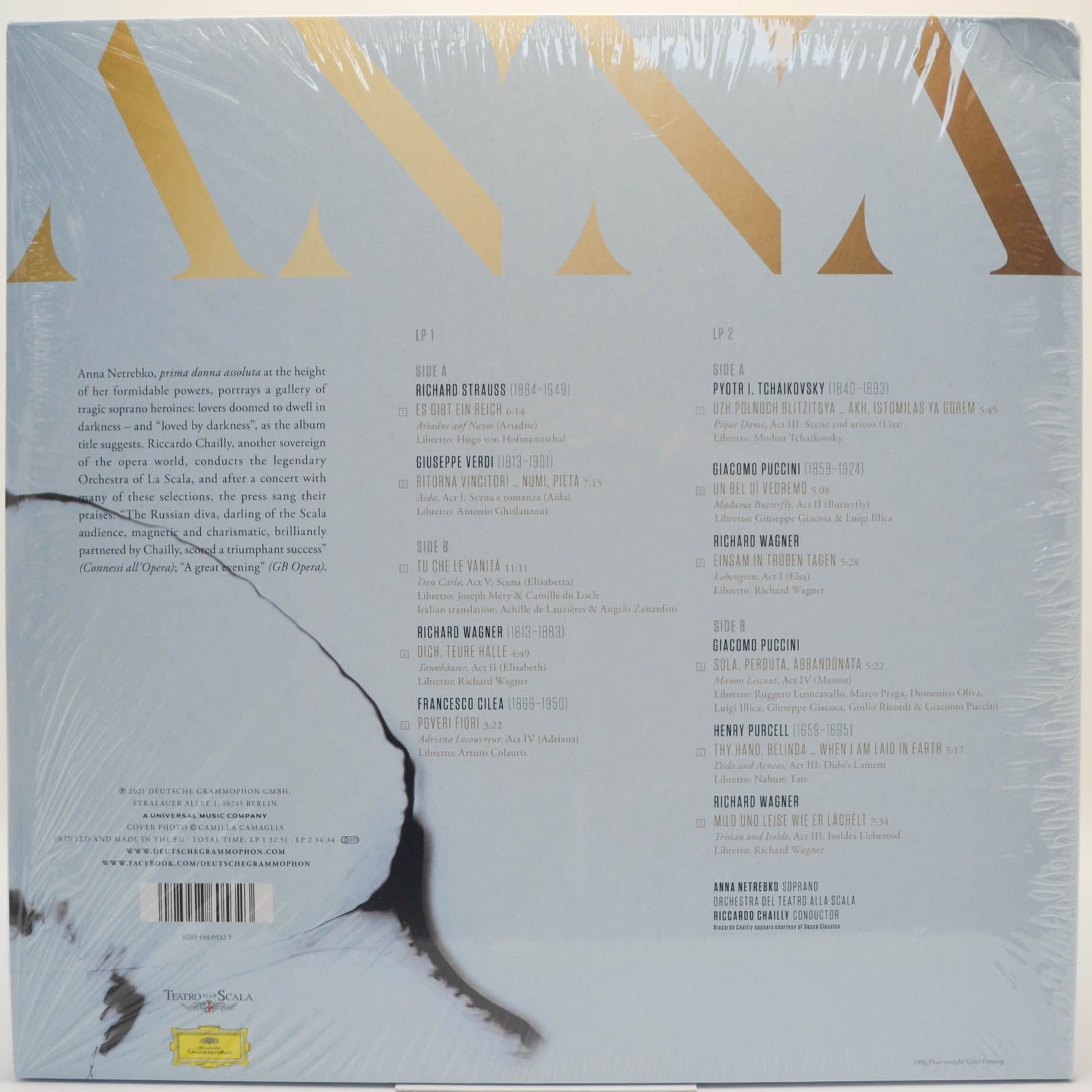 Anna Netrebko, Orchestra Del Teatro Alla Scala, Riccardo Chailly — Amata Dalle Tenebre (2LP), 2021