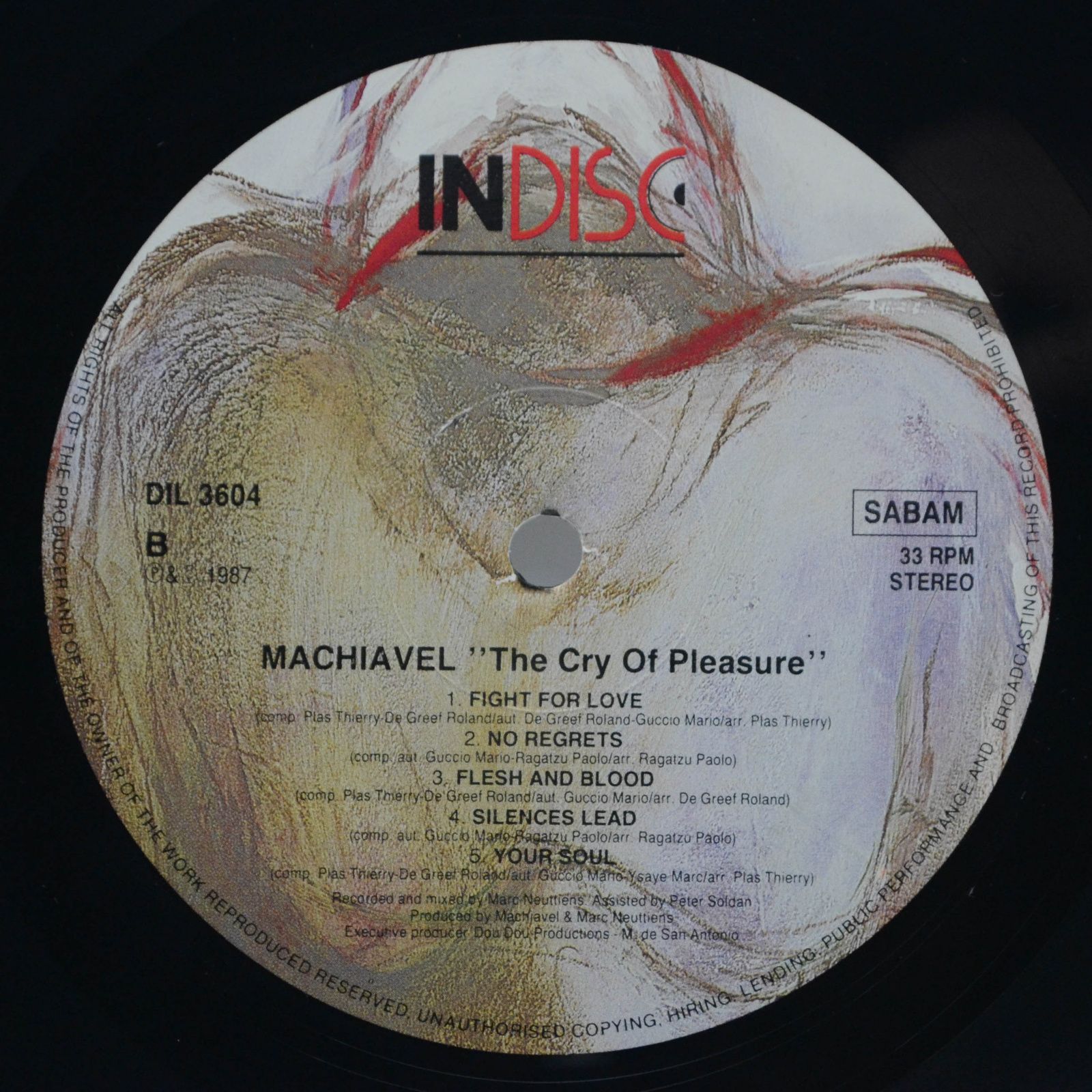Виниловая пластинка Machiavel — The Cry Of Pleasure, 1987