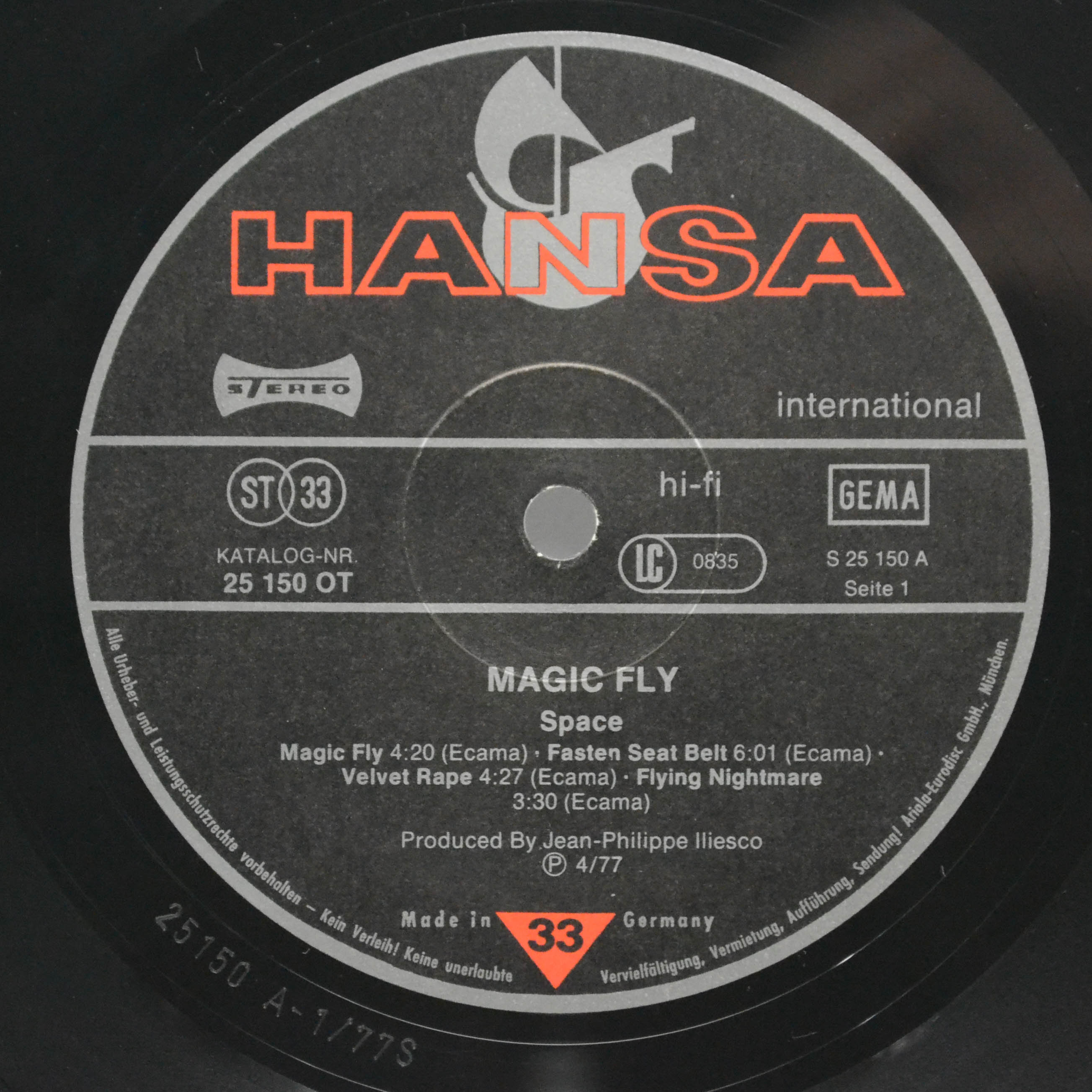 Space — Magic Fly, 1977