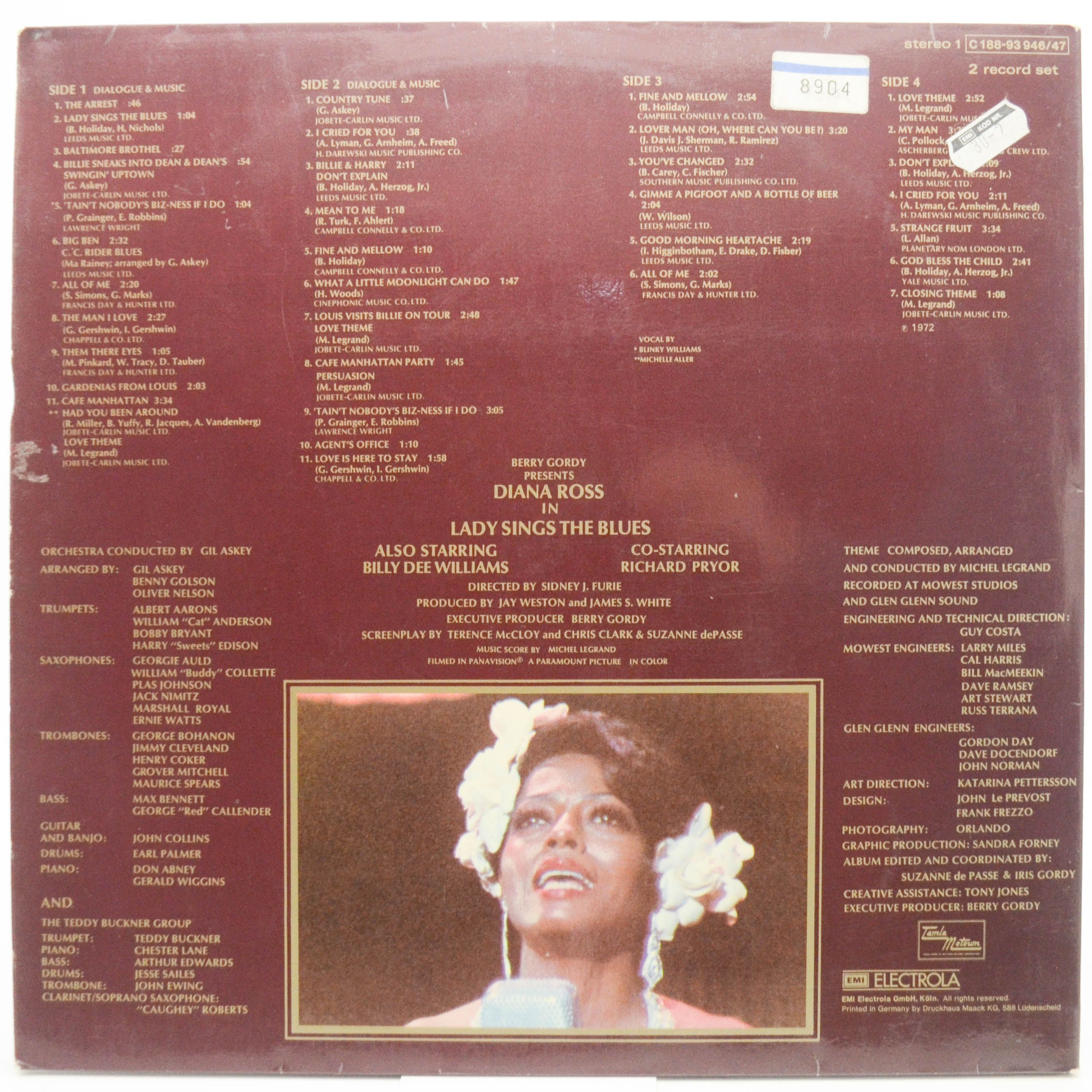 Виниловая пластинка Diana Ross — Lady Sings The Blues (Original Motion Picture Soundtrack) (2LP), 1972