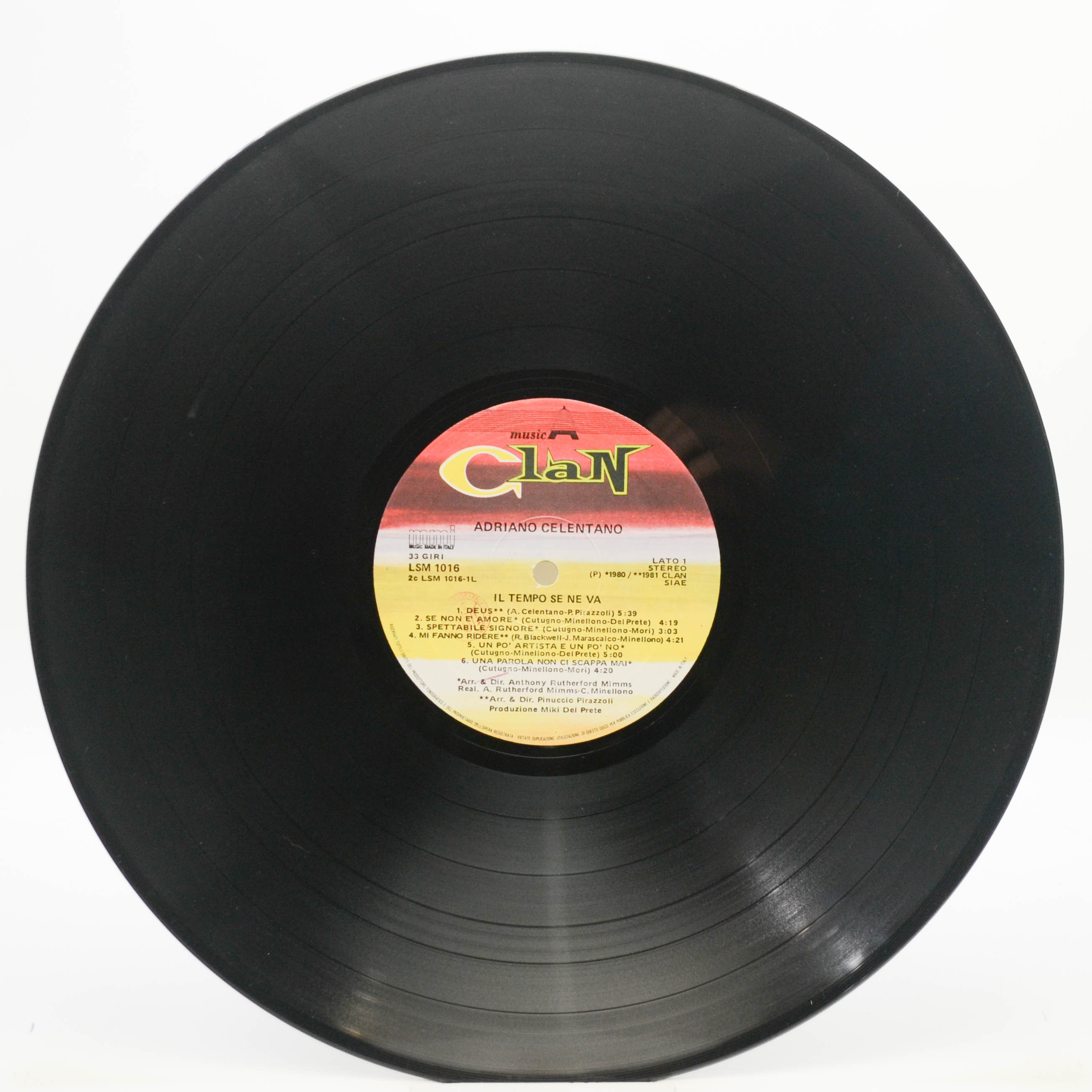 Adriano Celentano — Il Tempo Se Ne Va (1-st, Italy, Clan), 1983