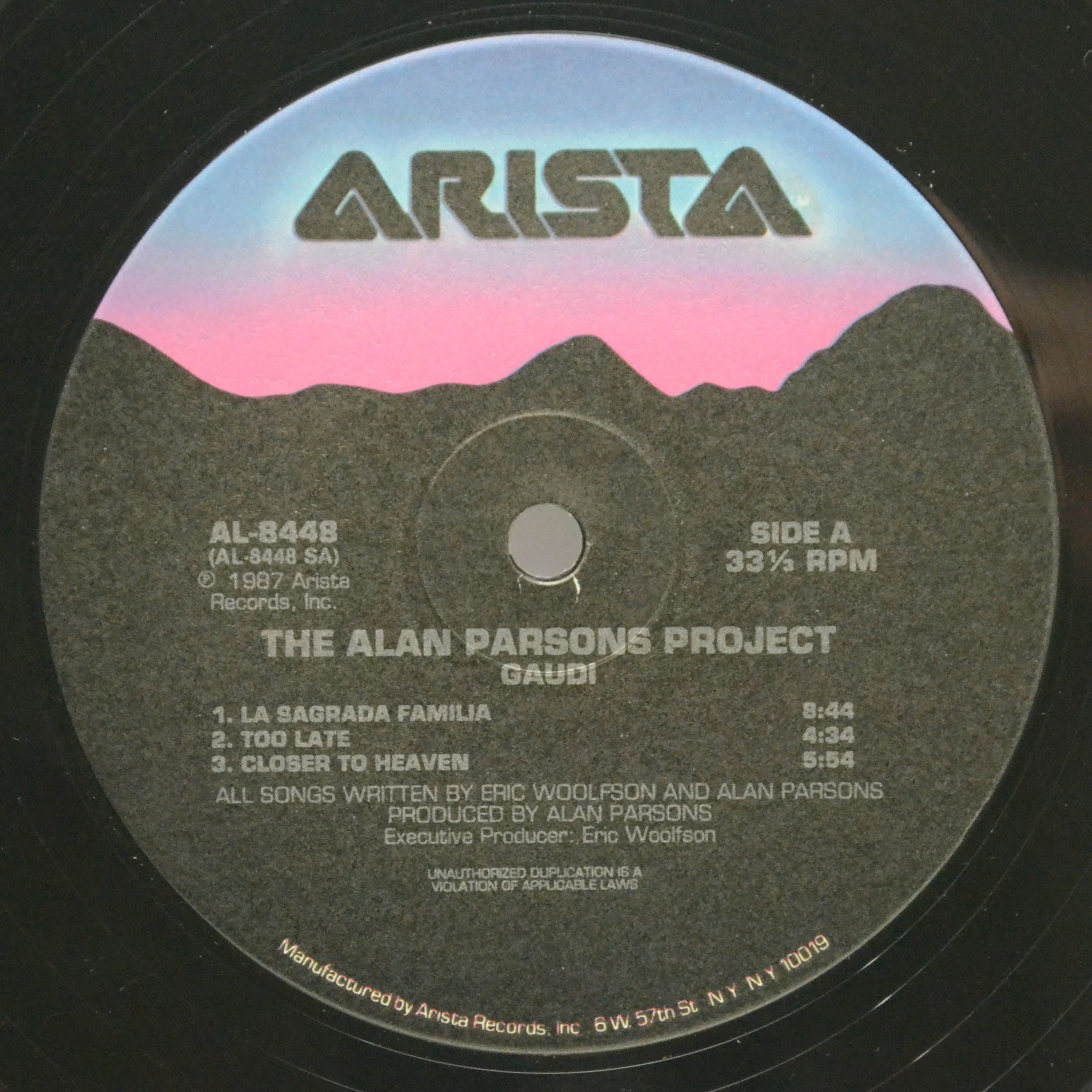 Alan Parsons Project — Gaudi (USA), 1987