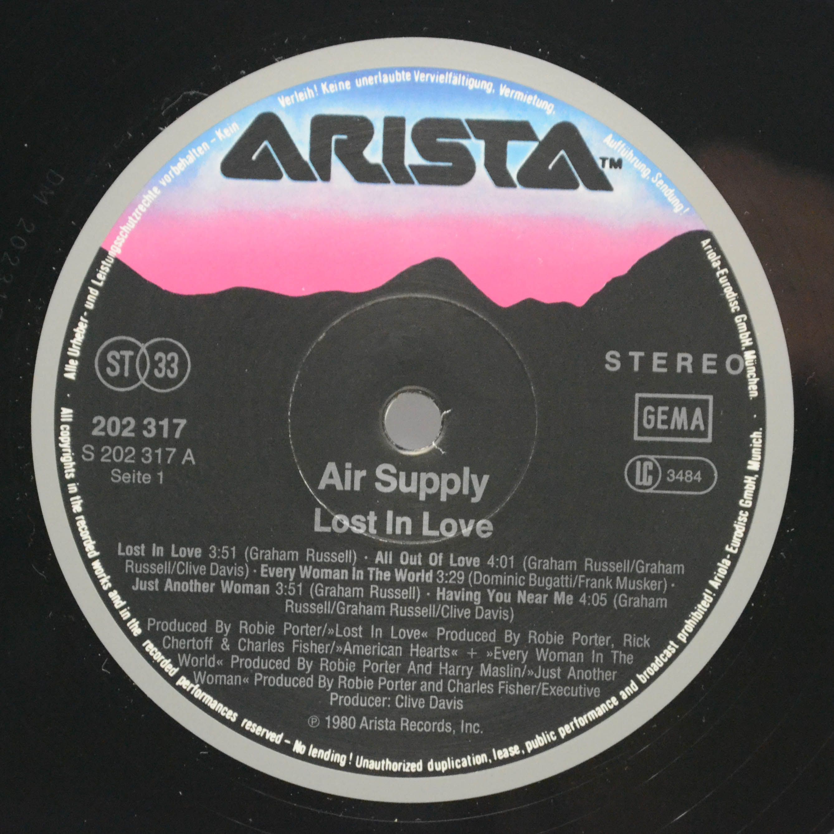 Air Supply — Lost In Love, 1980