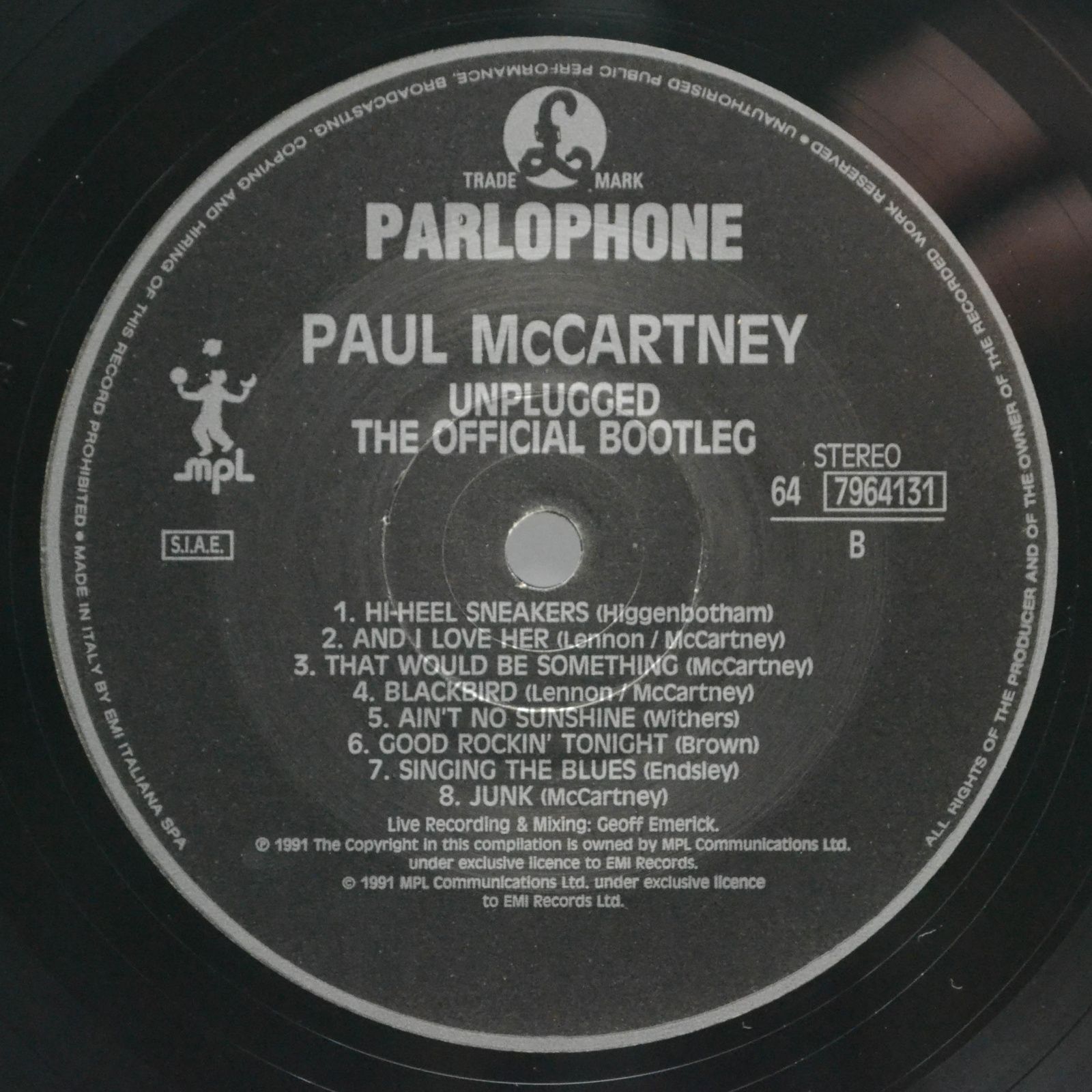 Paul McCartney — Unplugged (The Official Bootleg), 1991