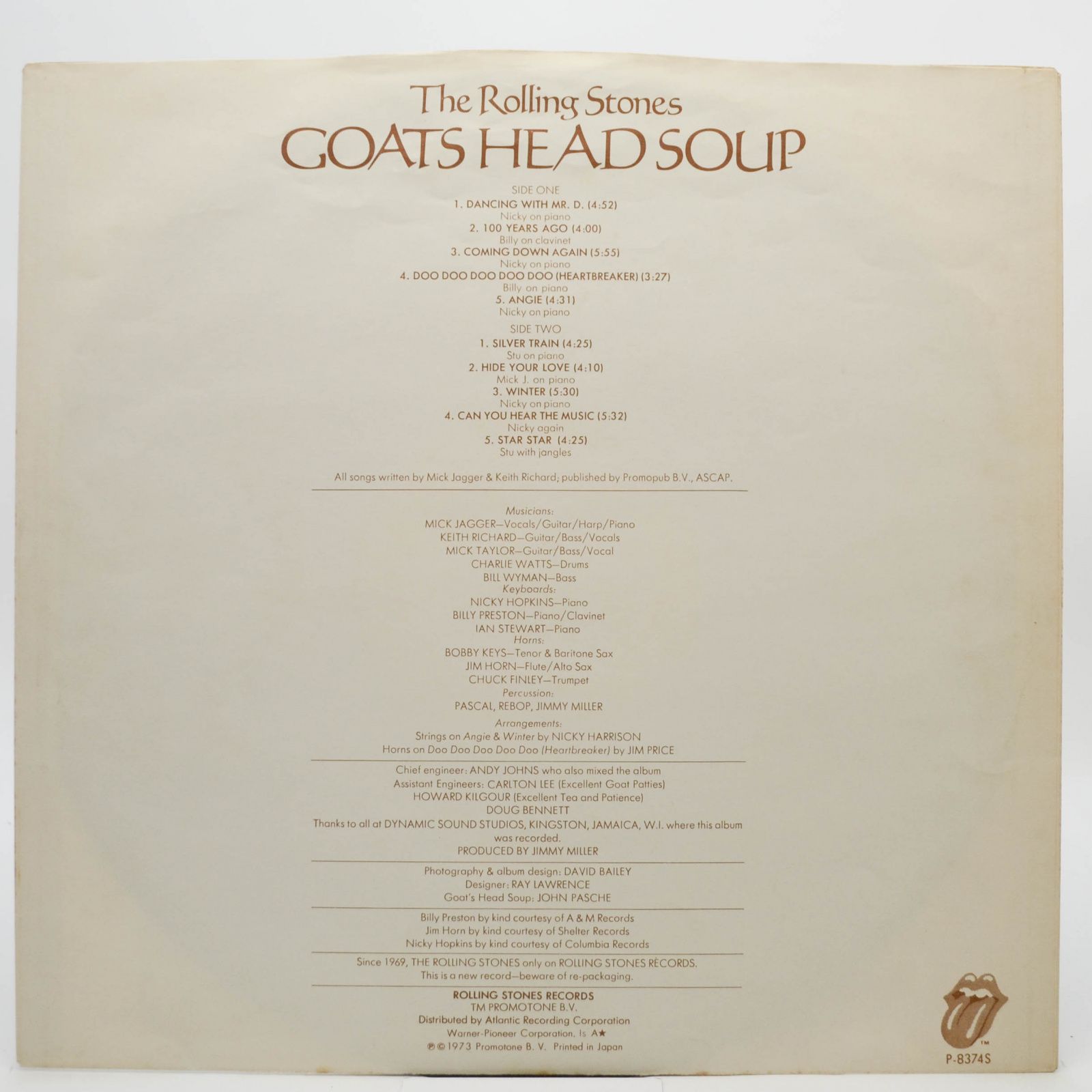 Rolling Stones — Goats Head Soup, 1973